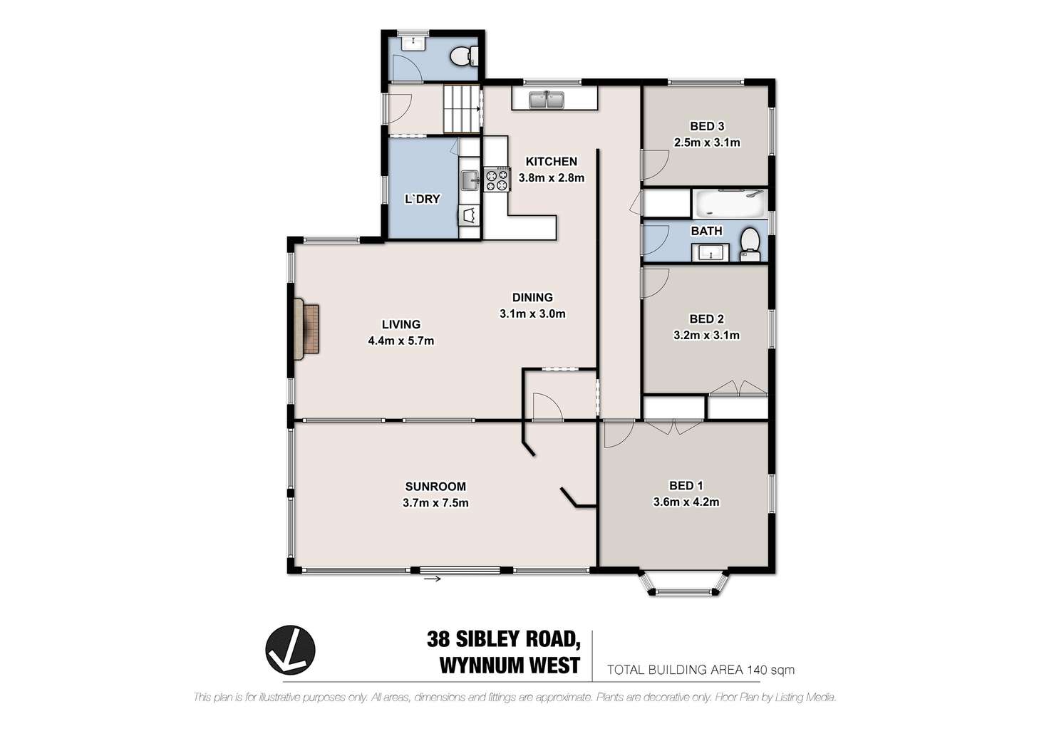 Floorplan of Homely house listing, 38 Sibley Road, Wynnum West QLD 4178