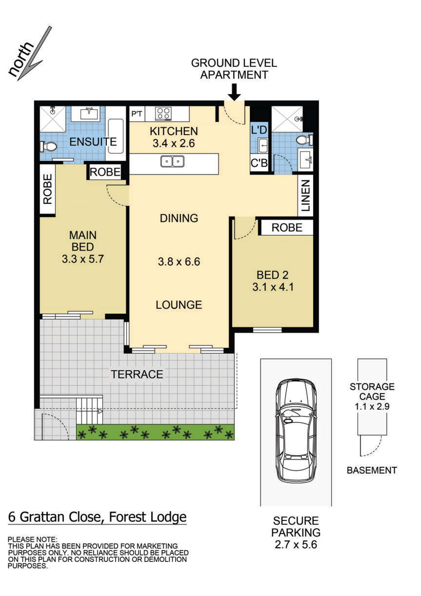 Floorplan of Homely apartment listing, 6 Grattan Close, Forest Lodge NSW 2037