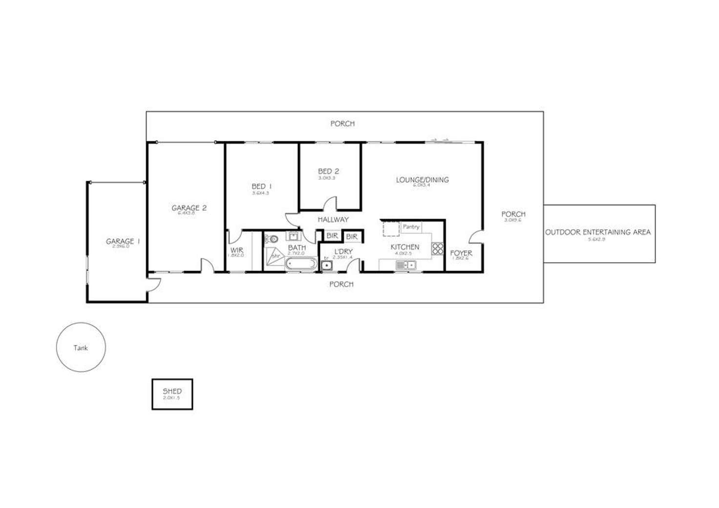 Floorplan of Homely house listing, 20 Yardea Street, Port Lincoln SA 5606
