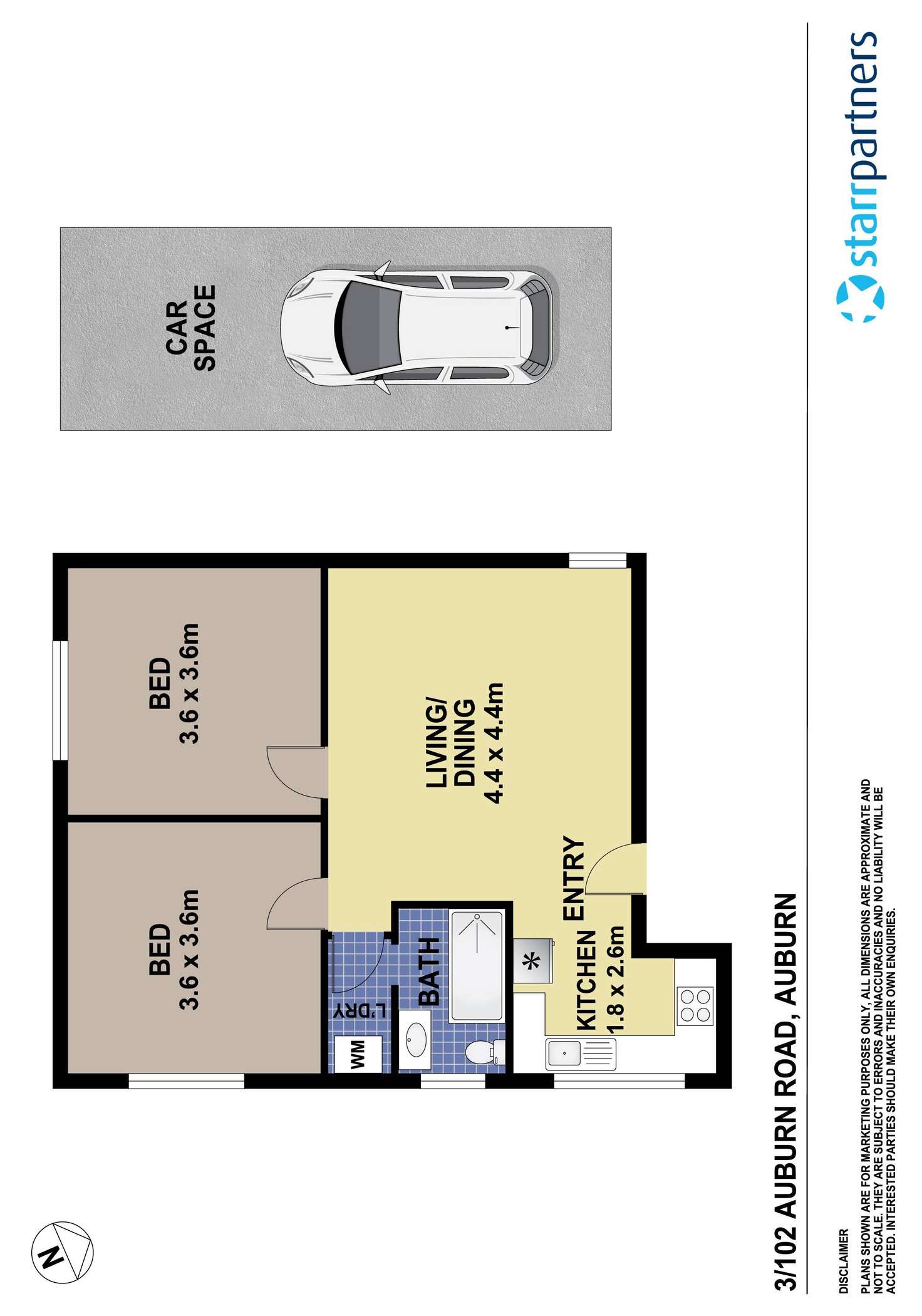 Floorplan of Homely unit listing, 3/102 Auburn Road, Auburn NSW 2144