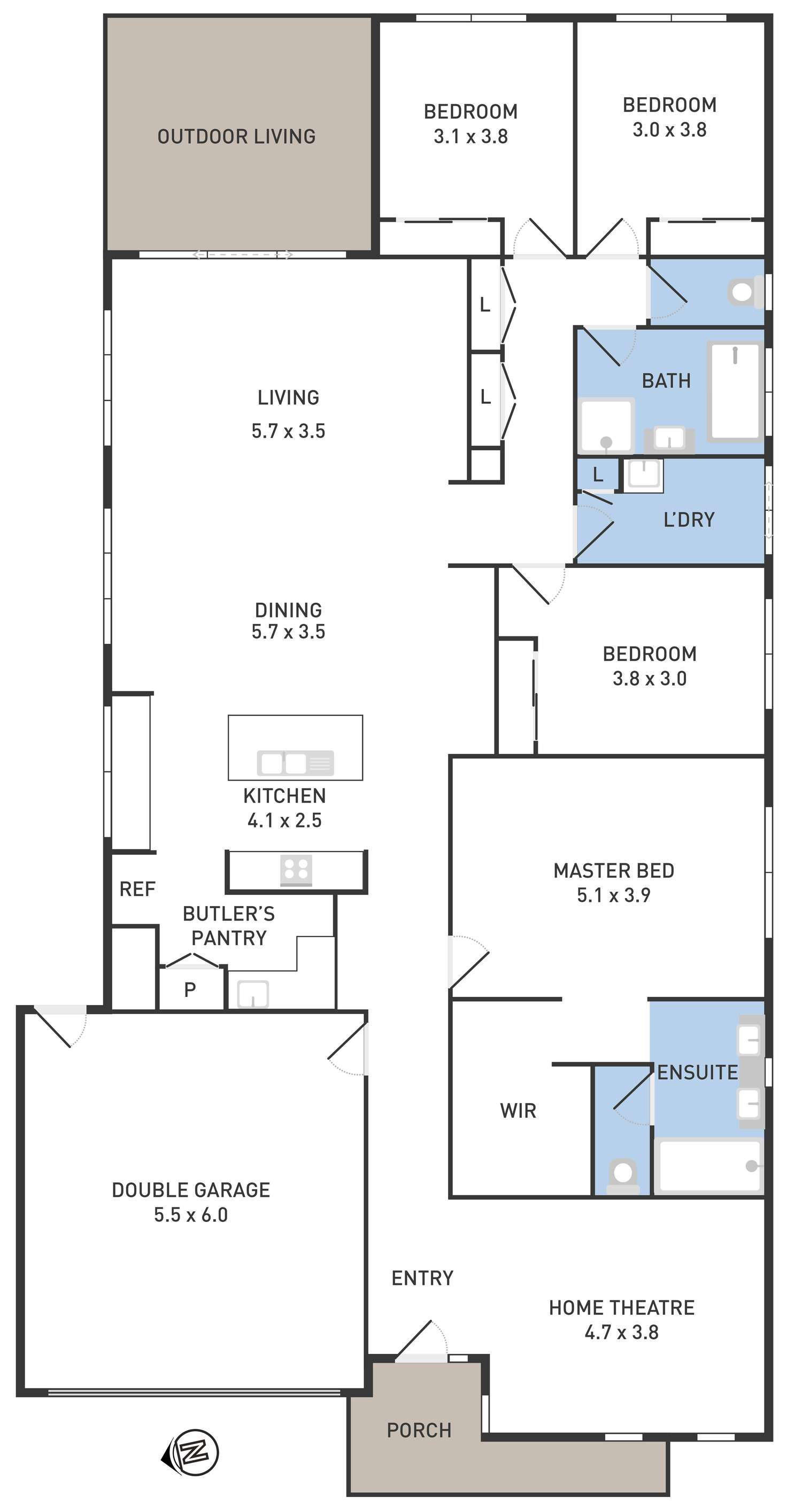 Floorplan of Homely house listing, 3 Applegate Crescent, Tarneit VIC 3029