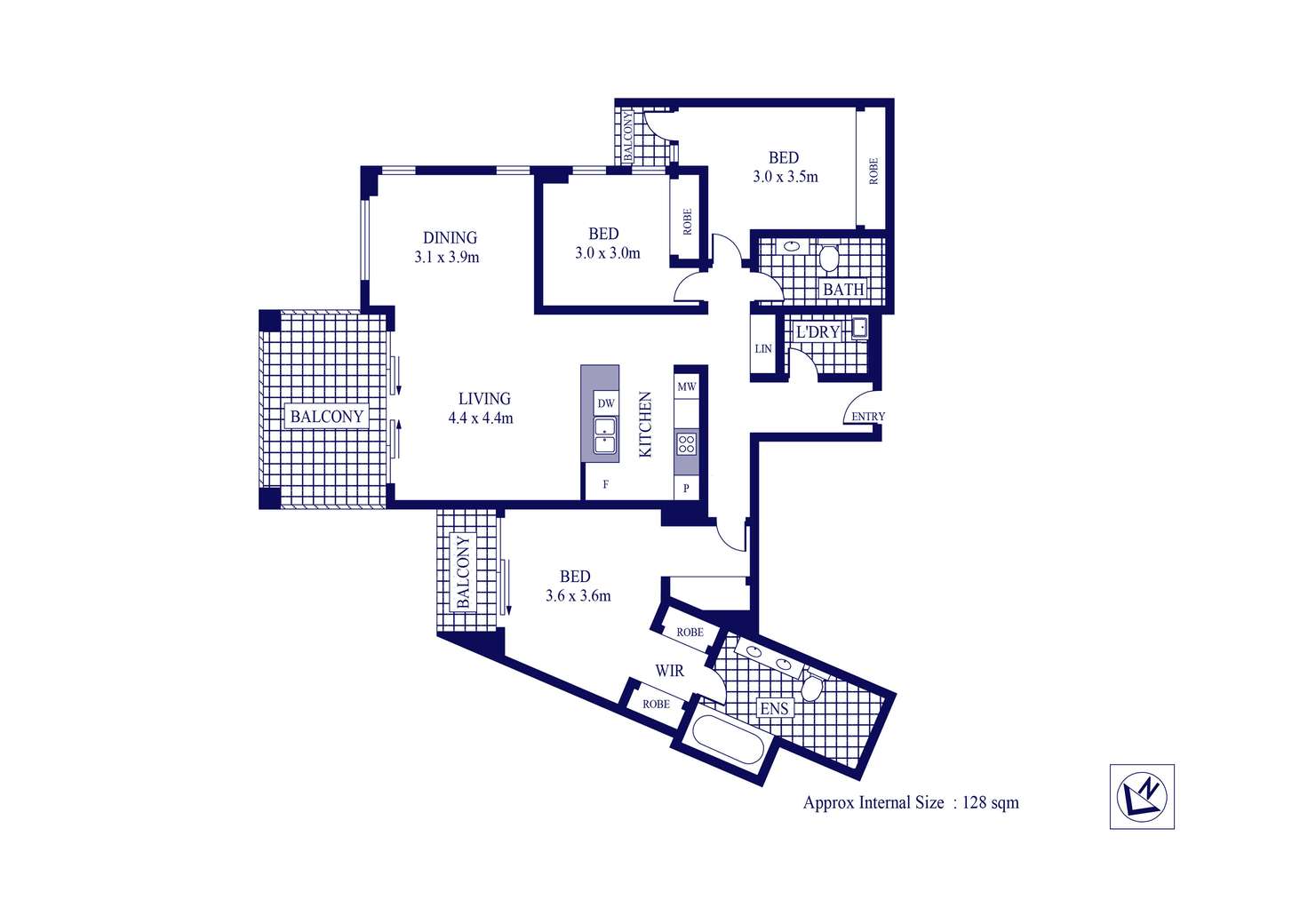 Floorplan of Homely unit listing, 602/18 Woodlands Avenue, Breakfast Point NSW 2137