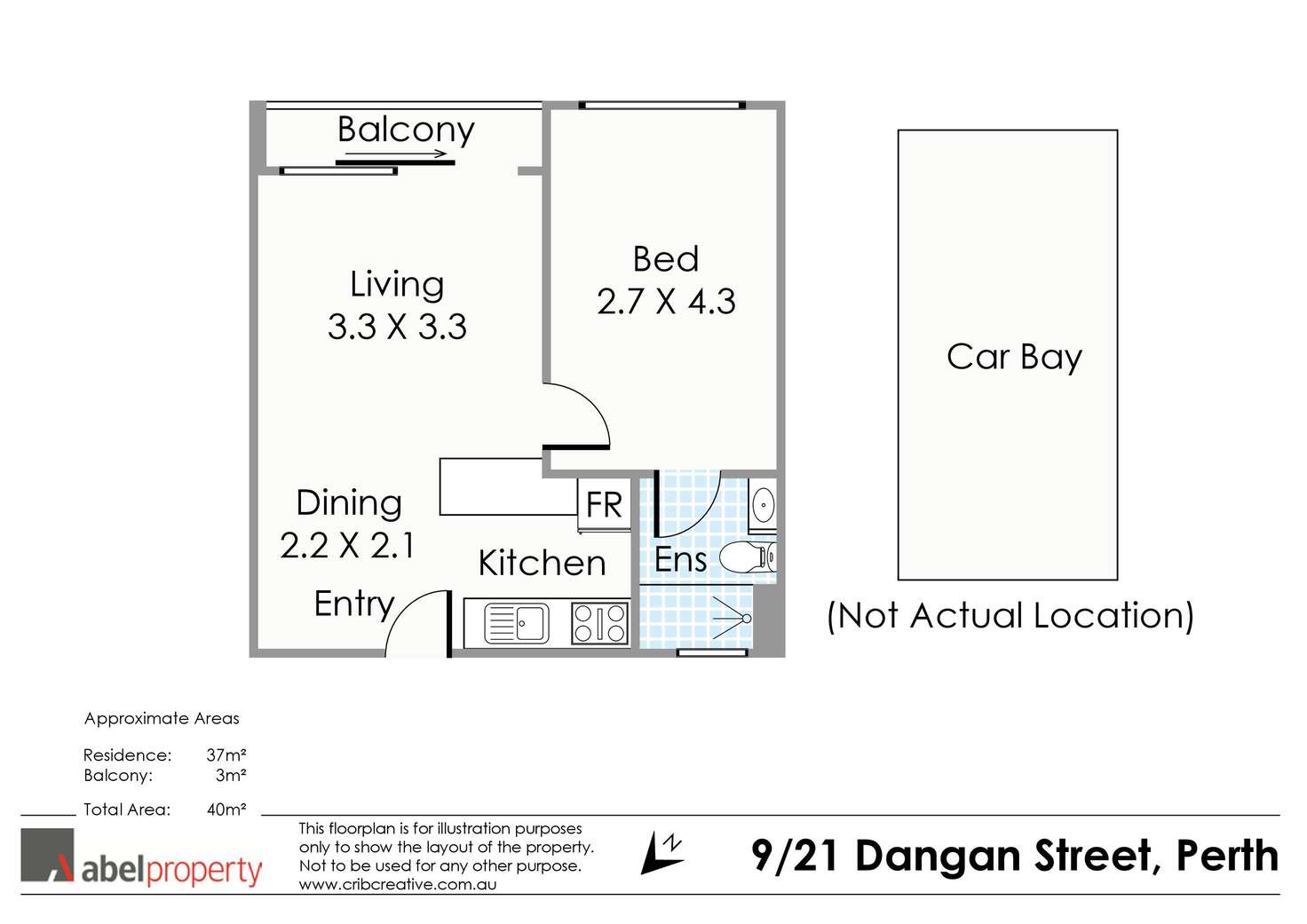 Floorplan of Homely apartment listing, 9/21 Dangan Street, Perth WA 6000