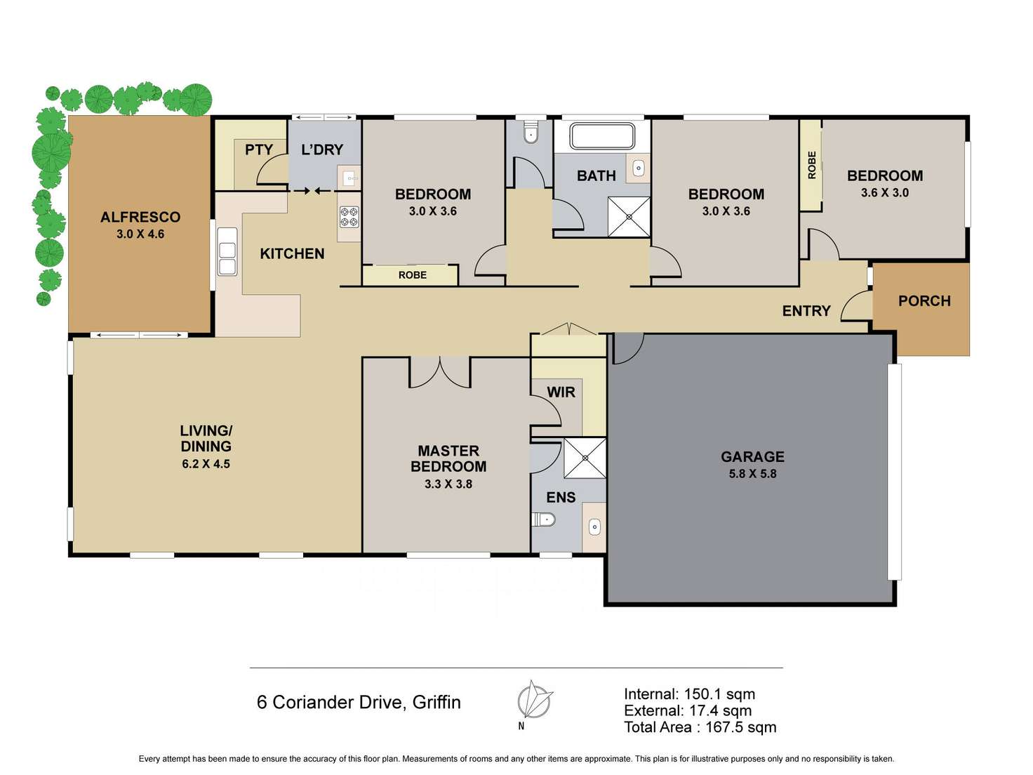 Floorplan of Homely house listing, 6 Coriander Drive, Griffin QLD 4503