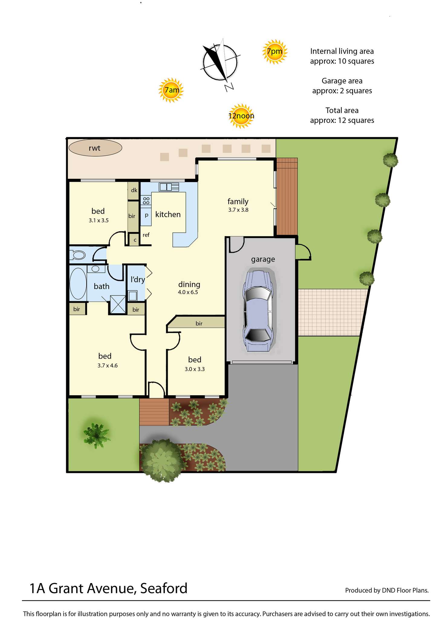 Floorplan of Homely unit listing, 1A Grant Avenue, Seaford VIC 3198