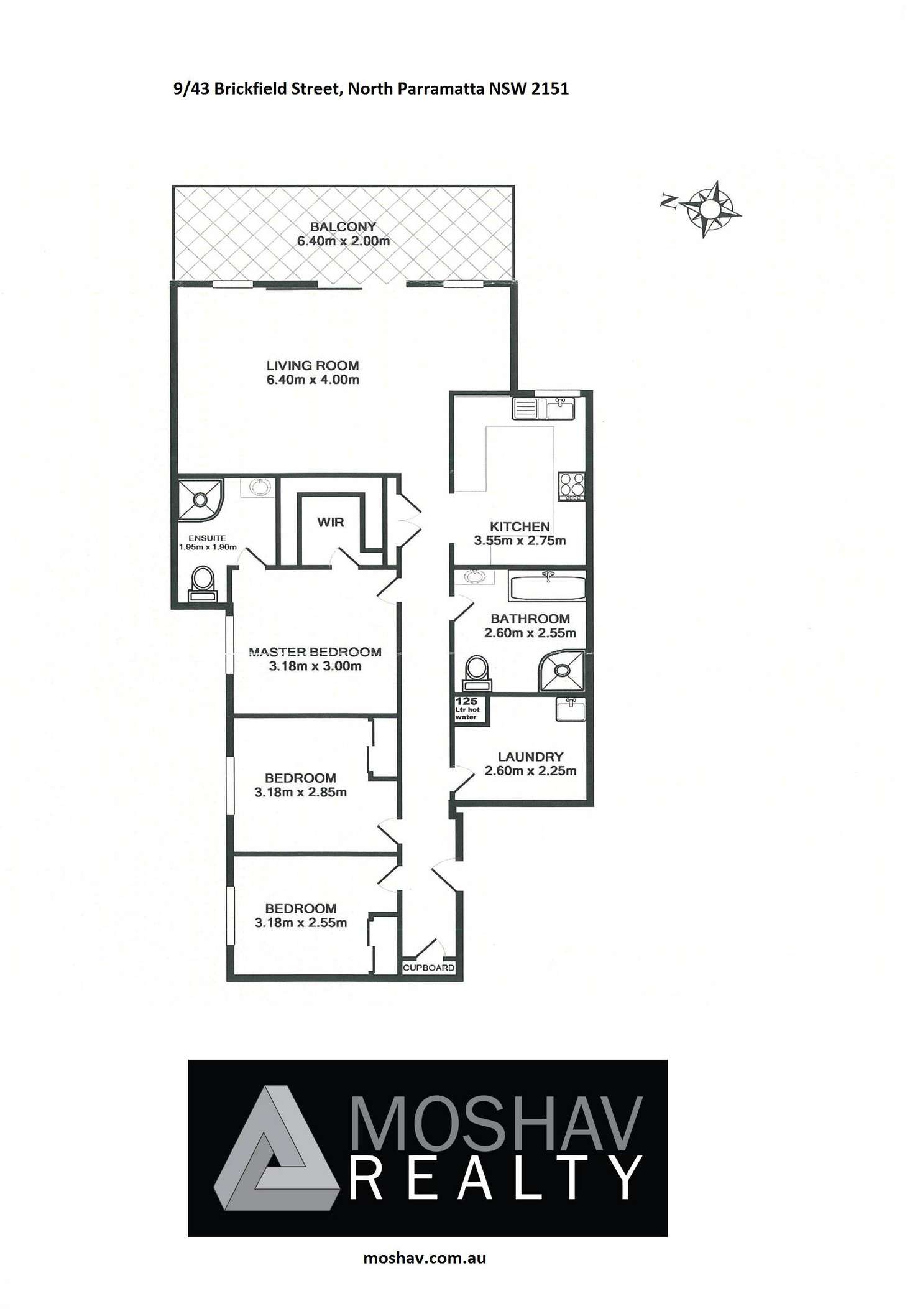 Floorplan of Homely apartment listing, 9/43 Brickfield Street, North Parramatta NSW 2151