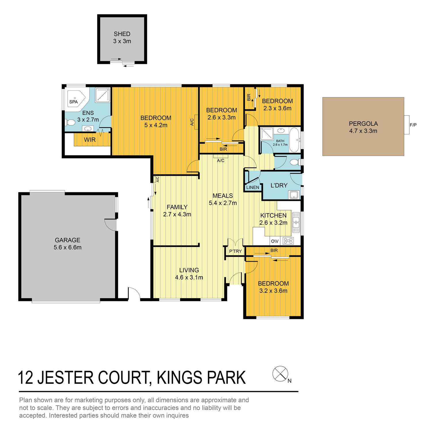 Floorplan of Homely house listing, 12 Jester Court, Kings Park VIC 3021