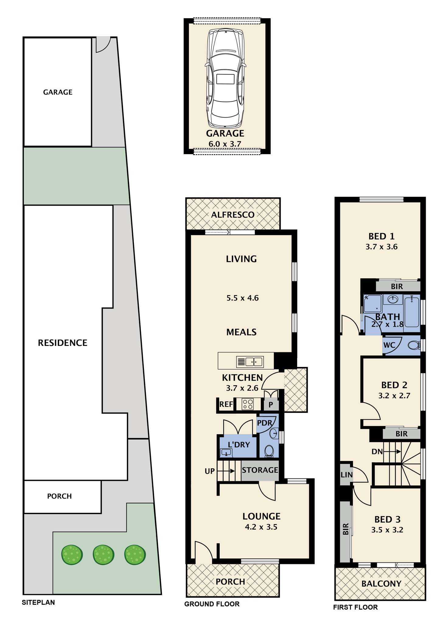 Floorplan of Homely townhouse listing, 50 Little Windrock Lane, Craigieburn VIC 3064