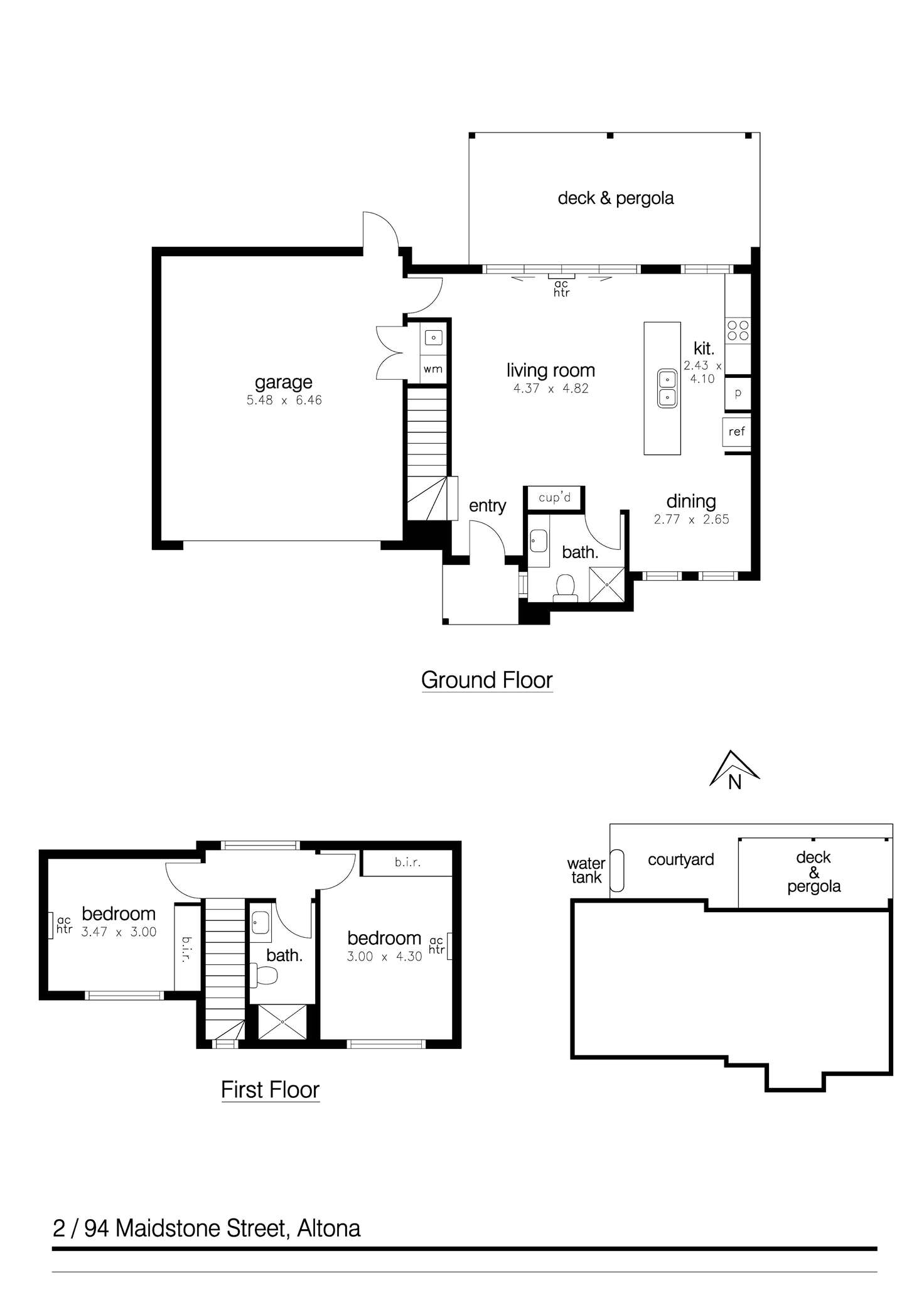 Floorplan of Homely townhouse listing, 2/94 Maidstone Street, Altona VIC 3018
