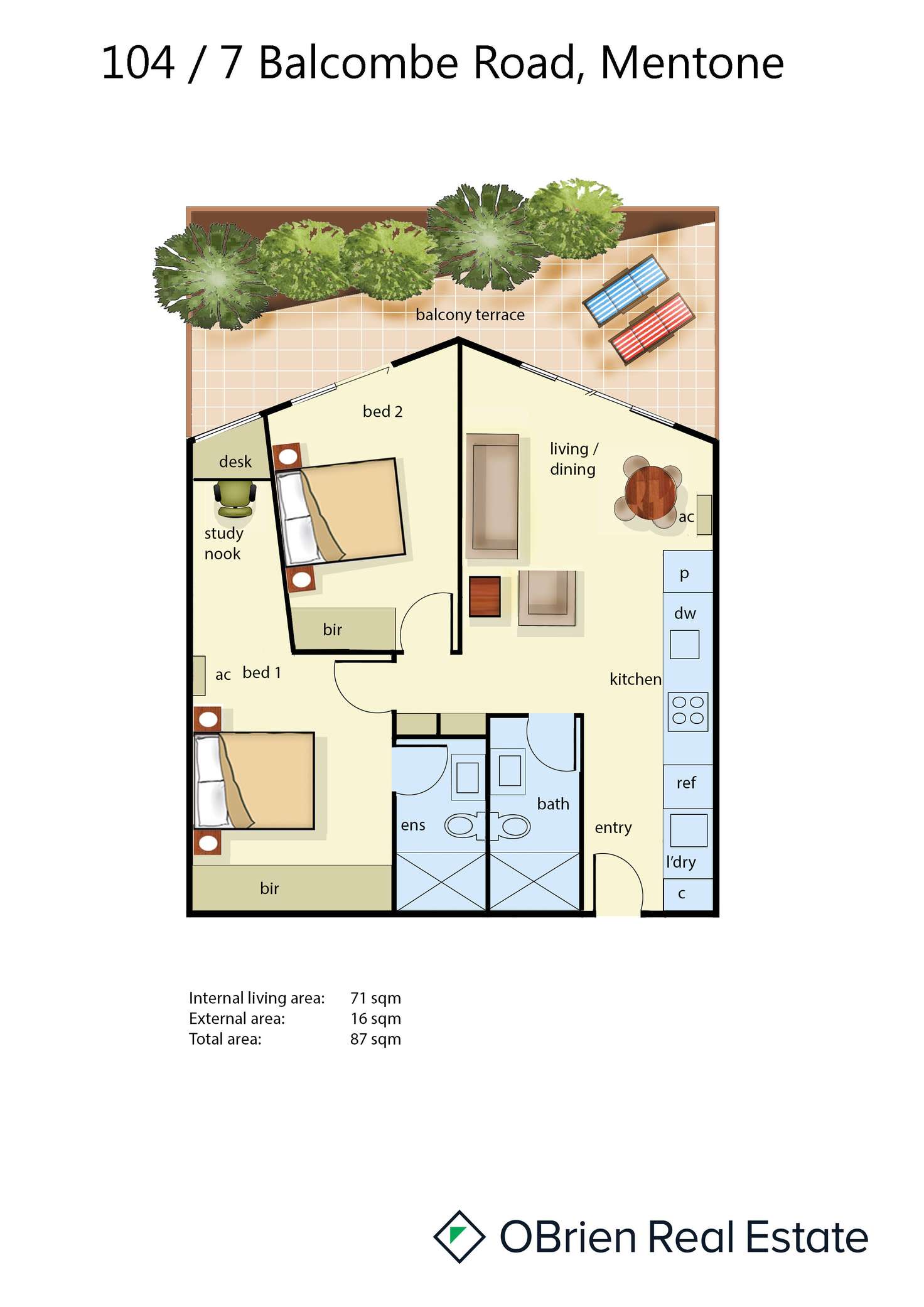 Floorplan of Homely apartment listing, 104/7 Balcombe Road, Mentone VIC 3194