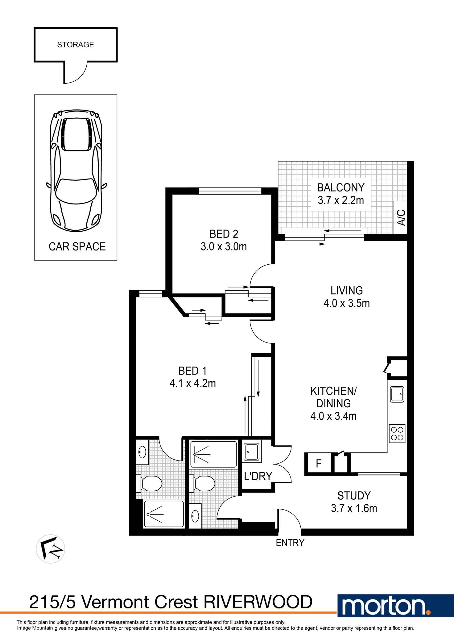 Floorplan of Homely apartment listing, 215/5 Vermont Crescent, Riverwood NSW 2210