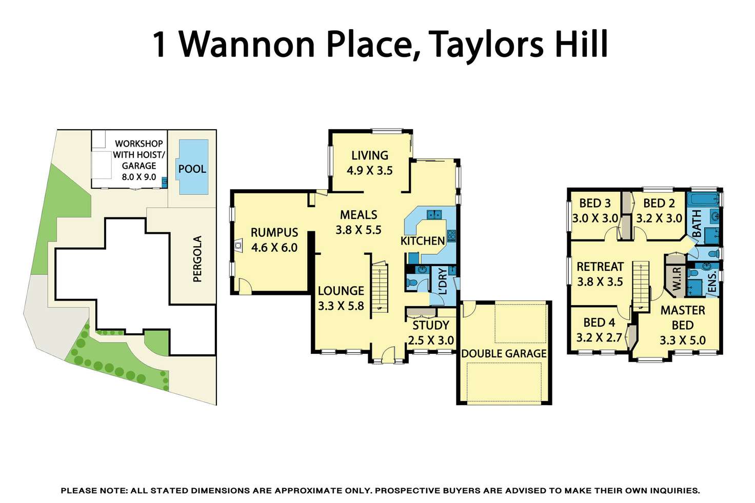 Floorplan of Homely house listing, 1 Wannon Place, Taylors Hill VIC 3037