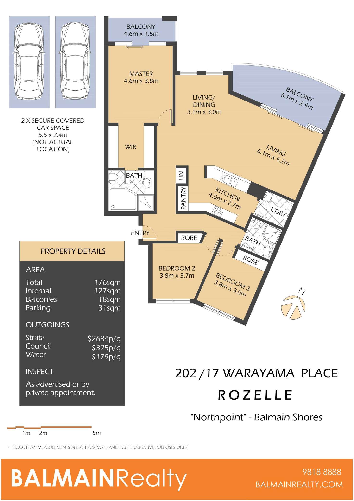 Floorplan of Homely apartment listing, 202/17 Warayama Place, Rozelle NSW 2039
