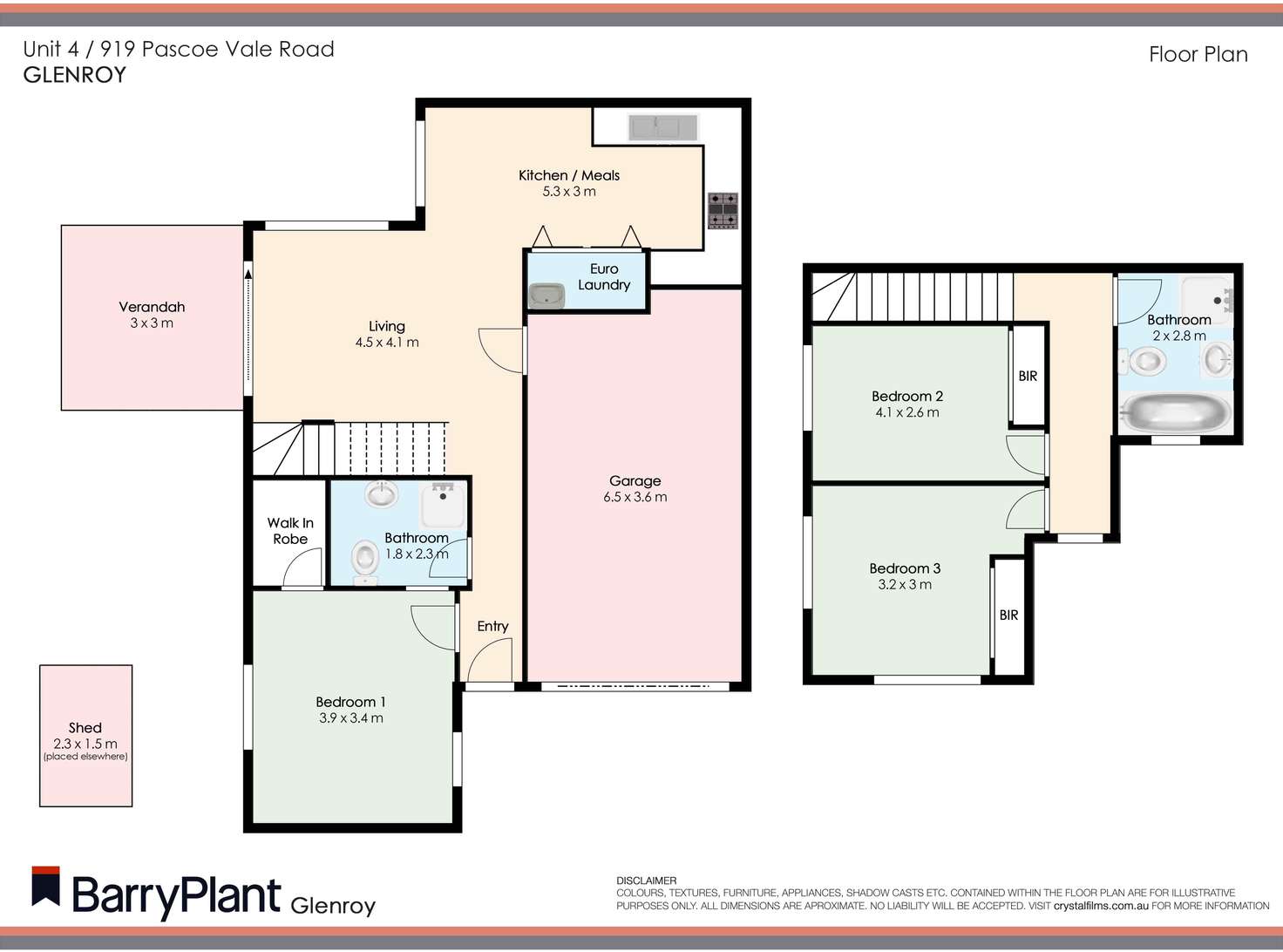 Floorplan of Homely townhouse listing, 4/919 Pascoe Vale Road, Glenroy VIC 3046