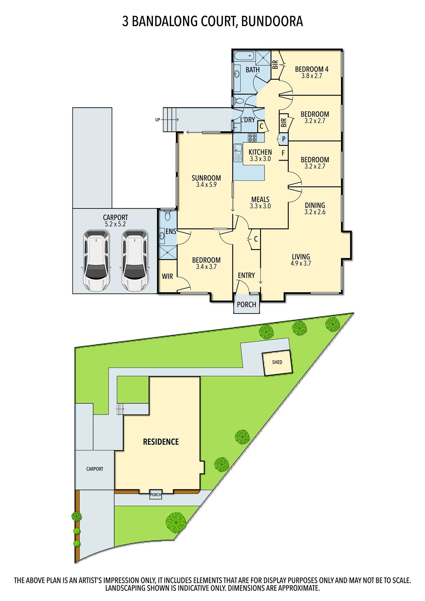 Floorplan of Homely house listing, 3 Bandalong Court, Bundoora VIC 3083