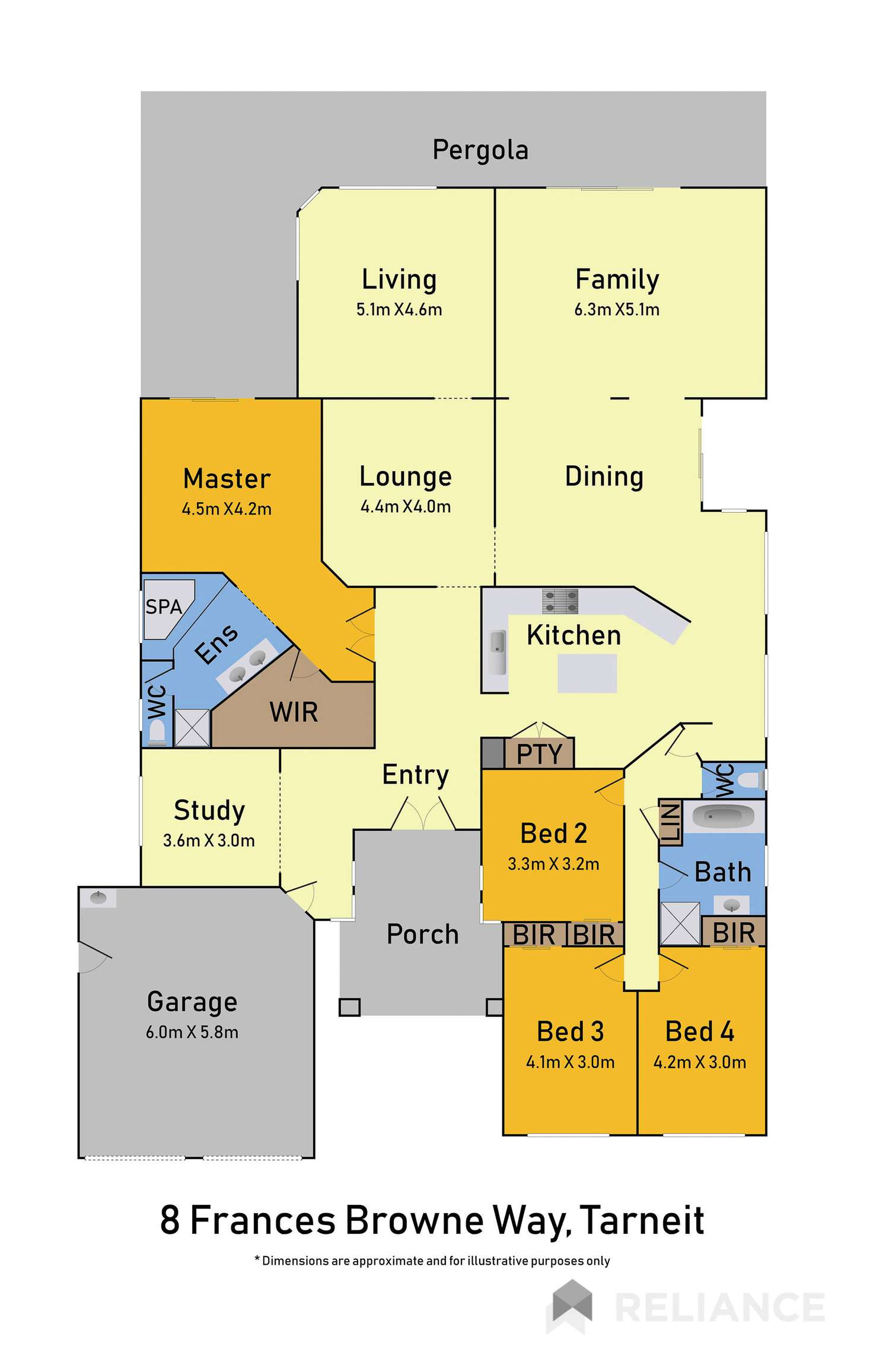 Floorplan of Homely house listing, 8 Frances Browne Way, Tarneit VIC 3029
