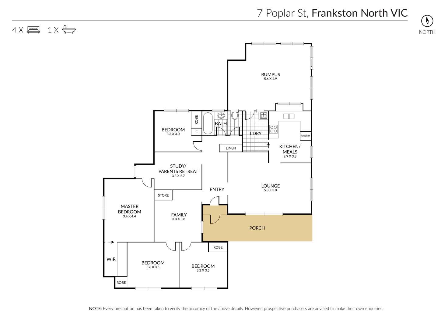 Floorplan of Homely house listing, 7 Poplar Street, Frankston North VIC 3200