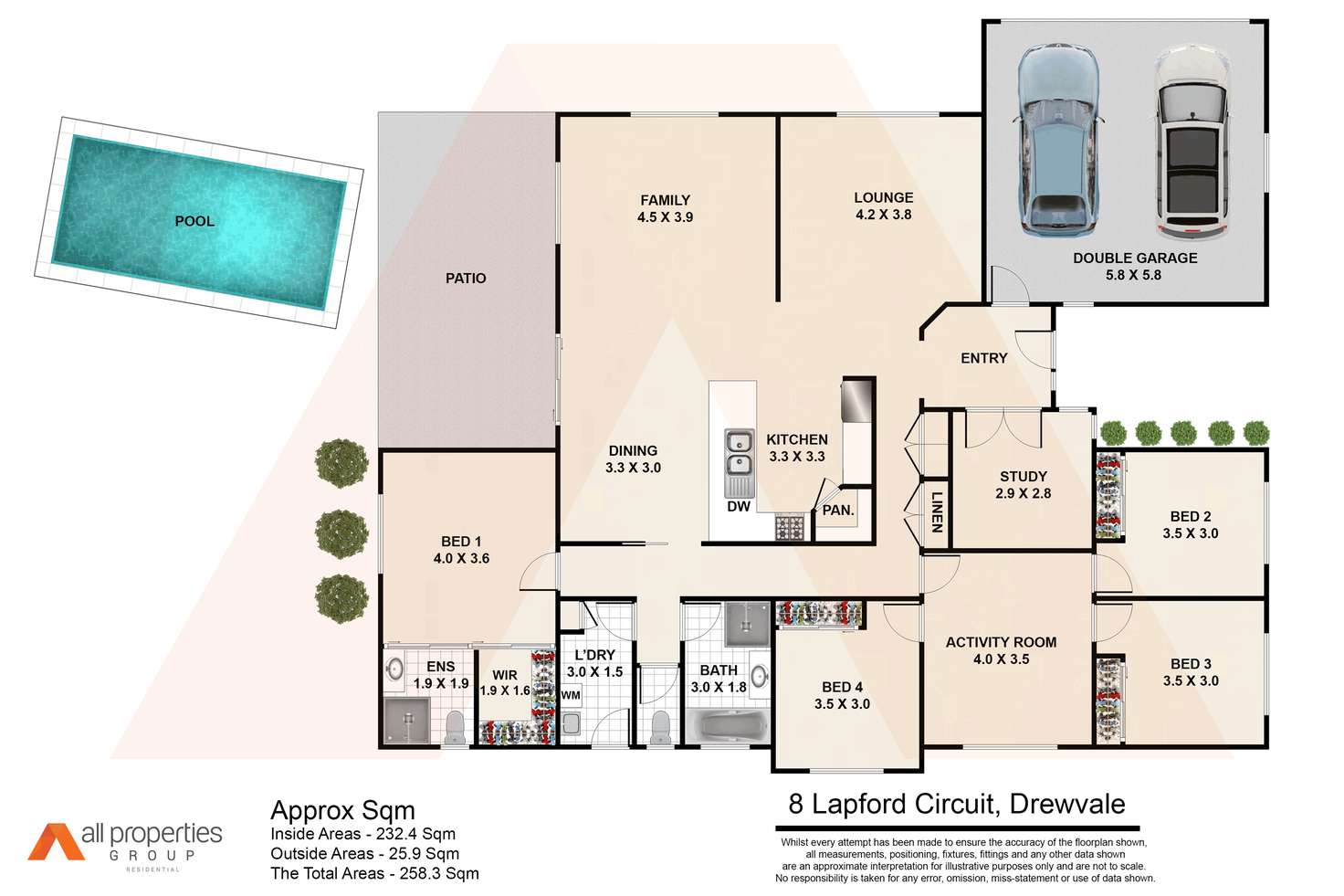 Floorplan of Homely house listing, 8 Lapford Circuit, Drewvale QLD 4116