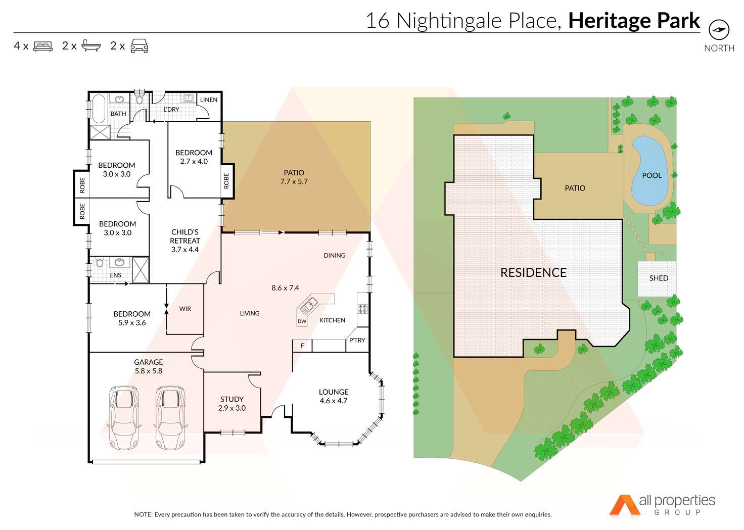 Floorplan of Homely house listing, 16 Nightingale Place, Heritage Park QLD 4118