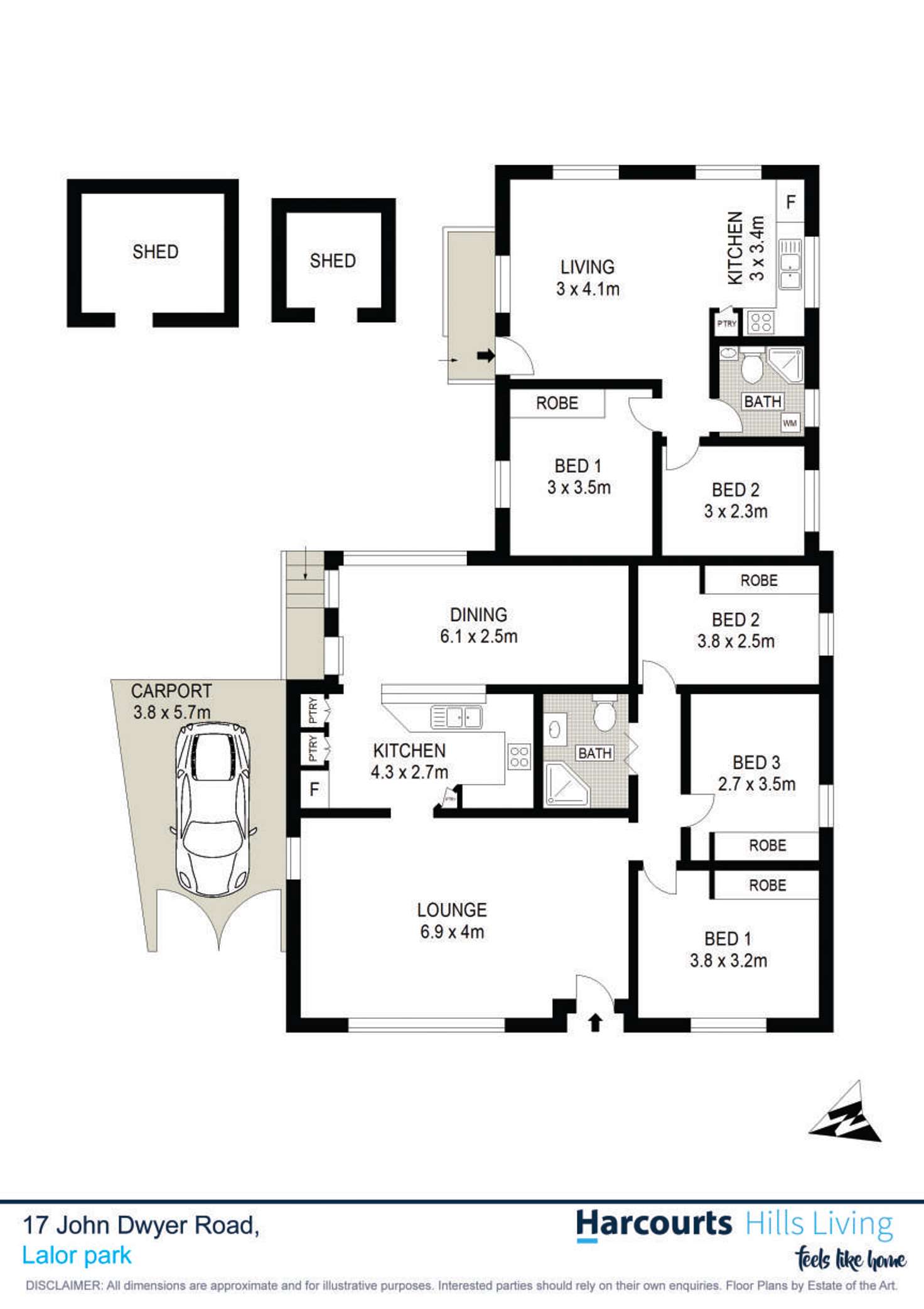 Floorplan of Homely house listing, 17 & 17A John Dwyer Road, Lalor Park NSW 2147
