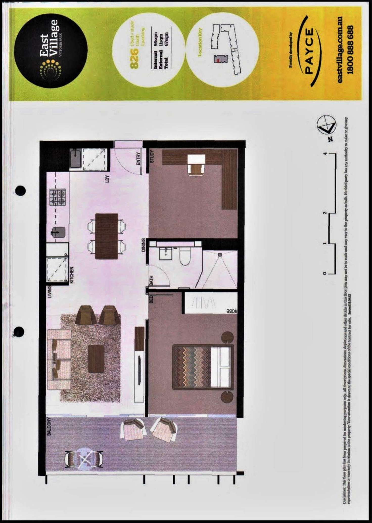 Floorplan of Homely apartment listing, 826/2b Defries Avenue, Zetland NSW 2017