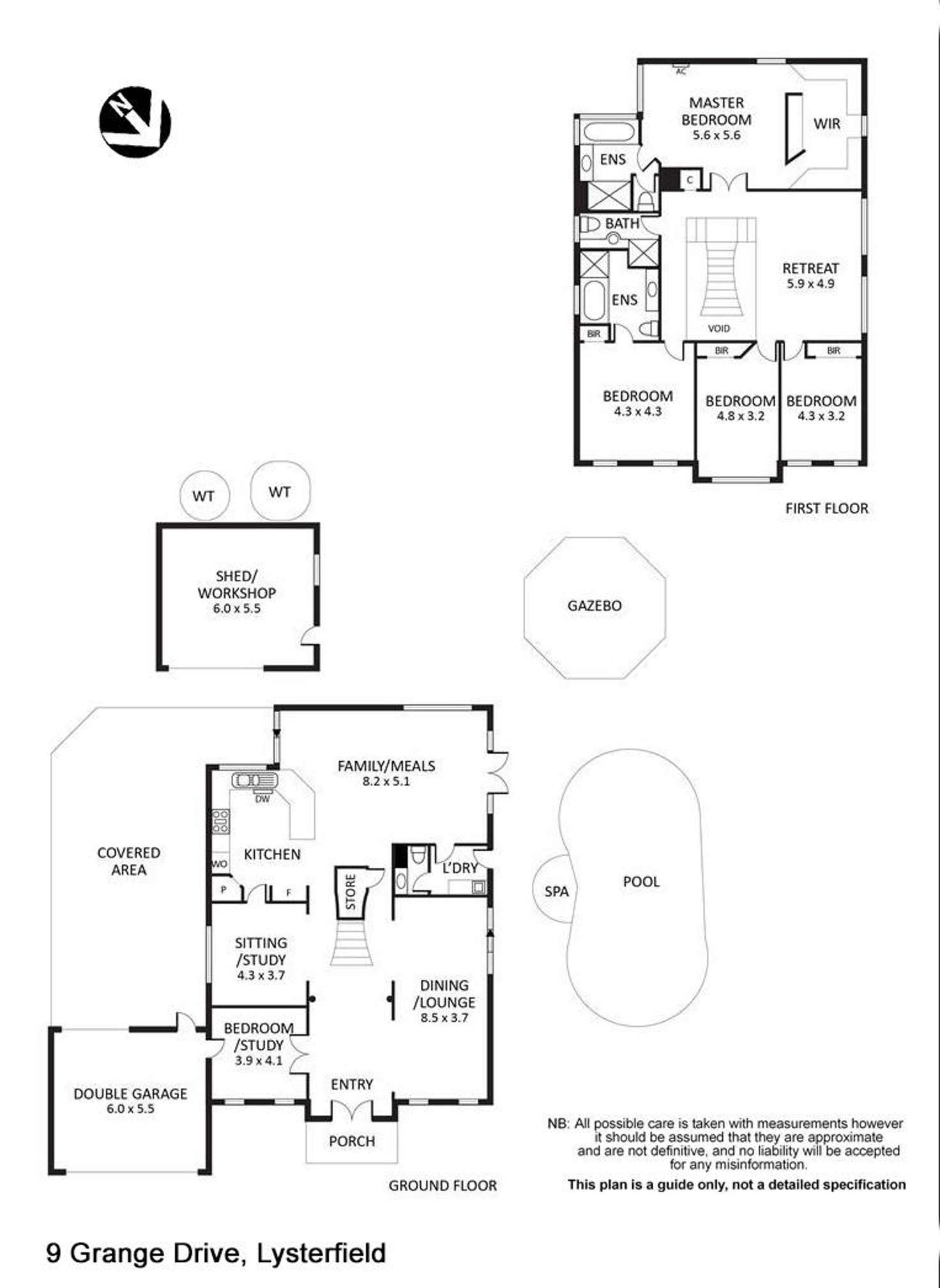 Floorplan of Homely house listing, 9 Grange Drive, Lysterfield VIC 3156