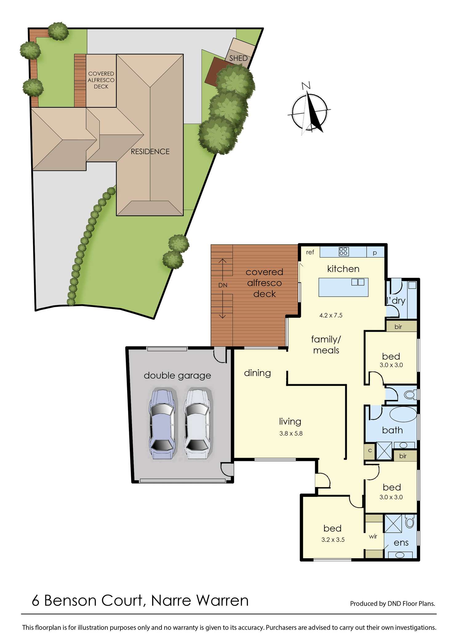 Floorplan of Homely house listing, 6 Benson Court, Narre Warren VIC 3805