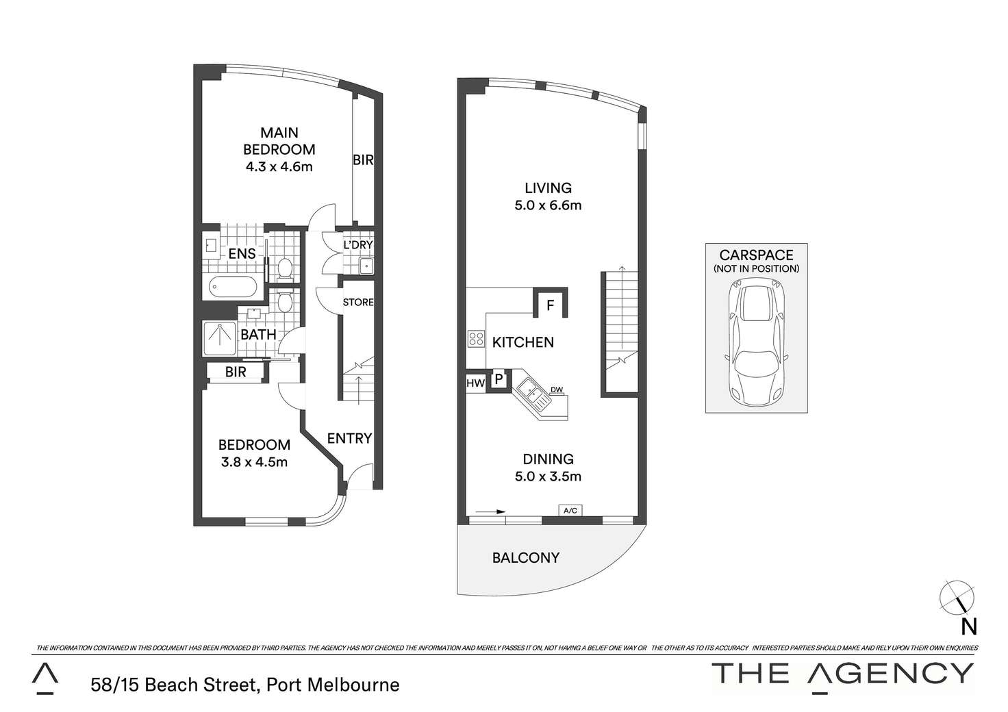 Floorplan of Homely apartment listing, 58/15 Beach Street, Port Melbourne VIC 3207