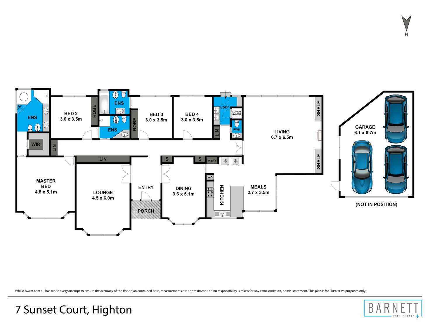 Floorplan of Homely house listing, 7 Sunset Court, Highton VIC 3216