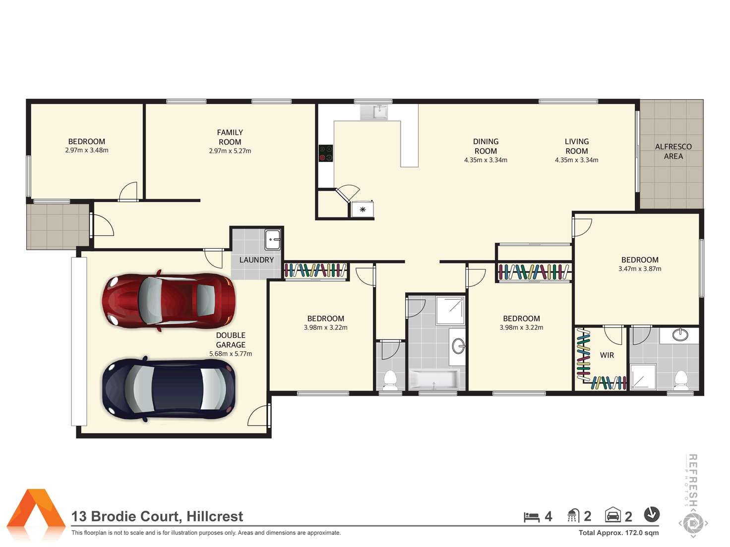 Floorplan of Homely house listing, 13 Brodie Court, Hillcrest QLD 4118