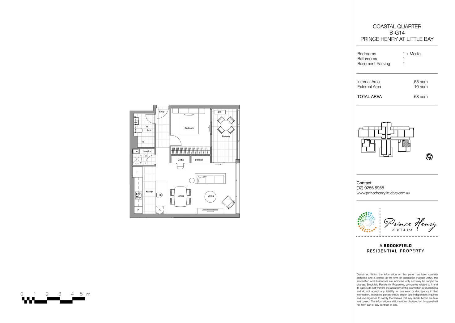 Floorplan of Homely apartment listing, 114/1 Fleming Street, Little Bay NSW 2036