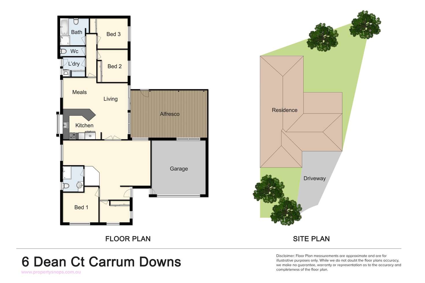 Floorplan of Homely house listing, 6 Dean Court, Carrum Downs VIC 3201