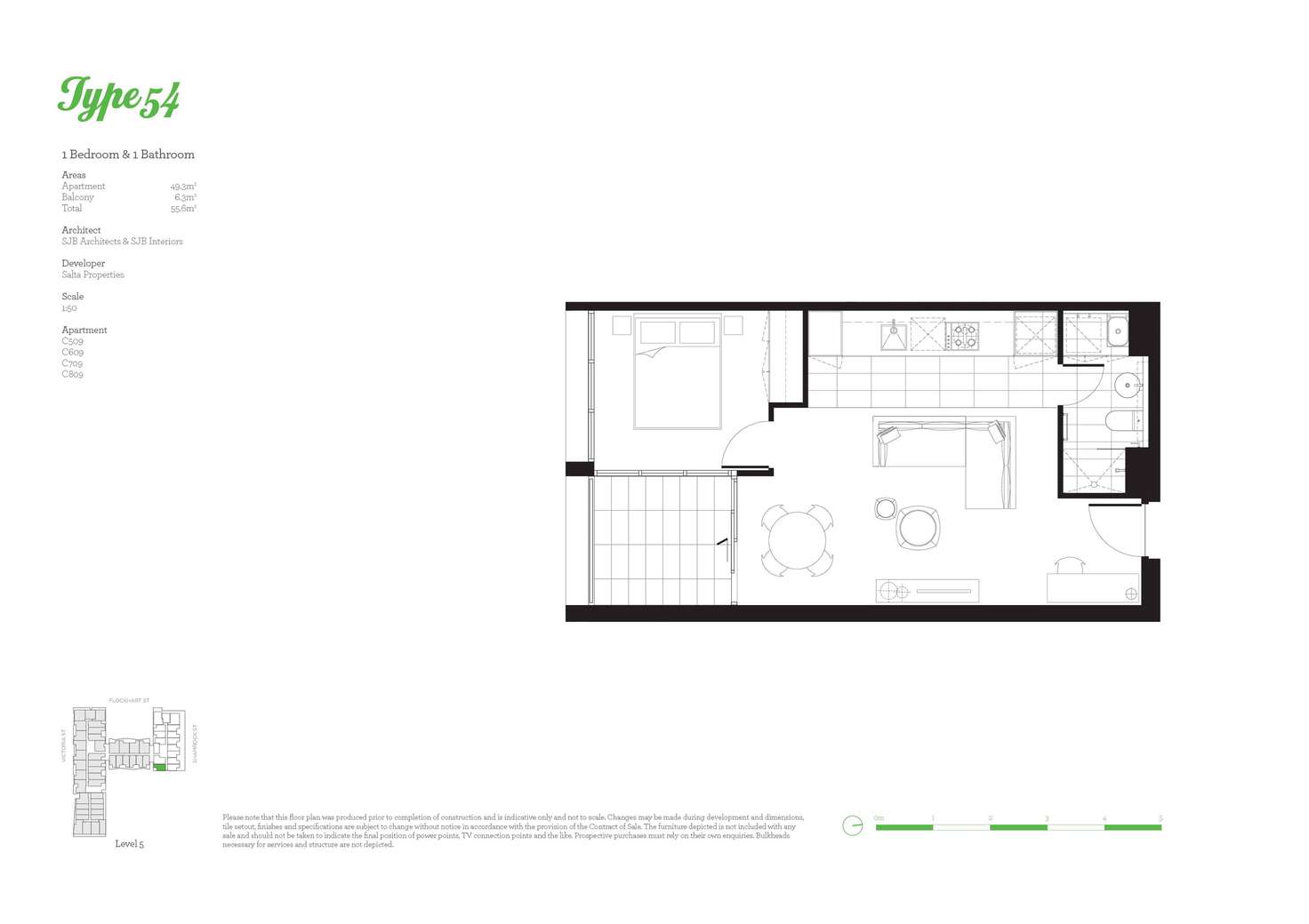 Floorplan of Homely apartment listing, 609/11 Shamrock Street, Abbotsford VIC 3067