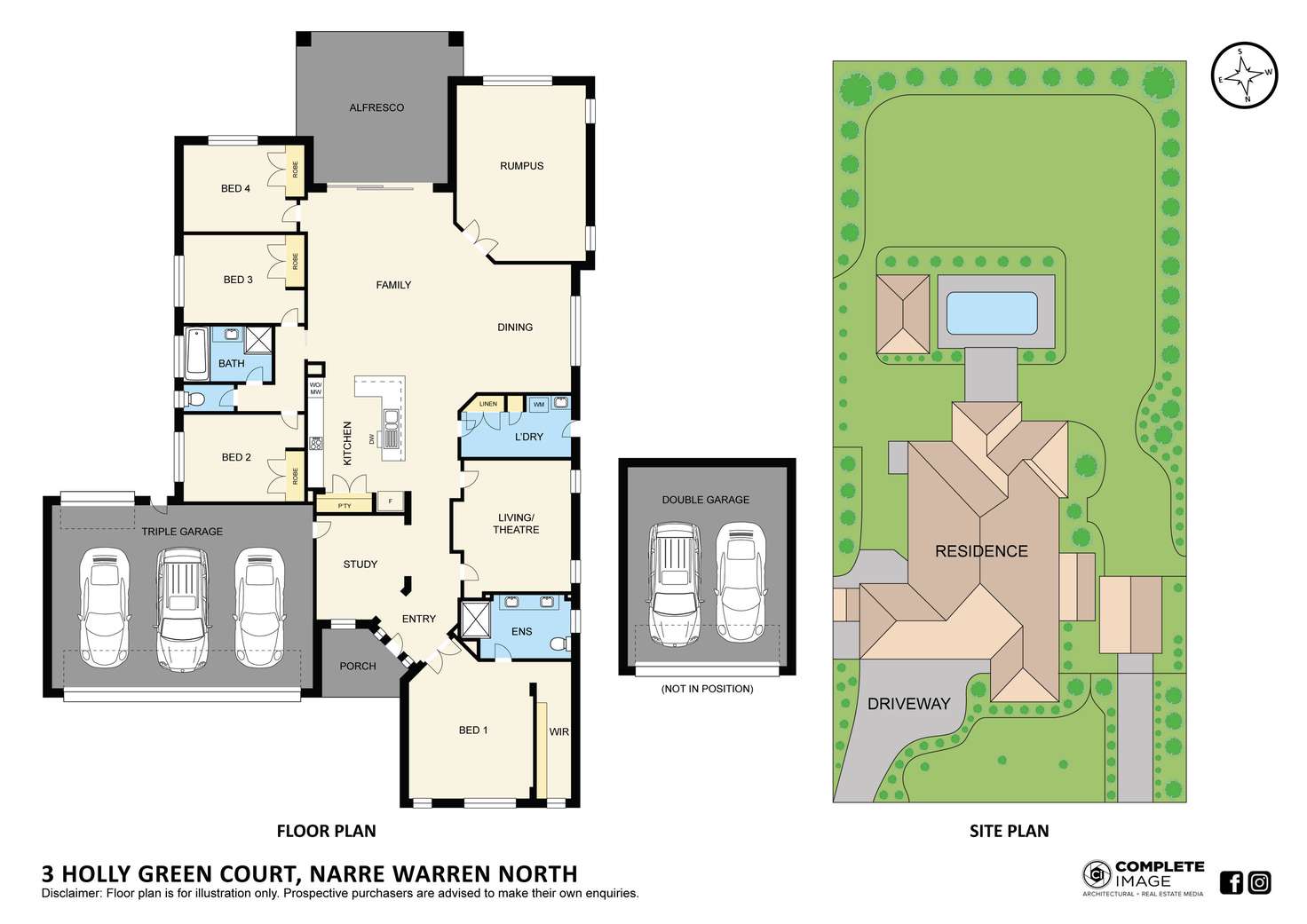 Floorplan of Homely house listing, 3 Holly Green Court, Narre Warren North VIC 3804