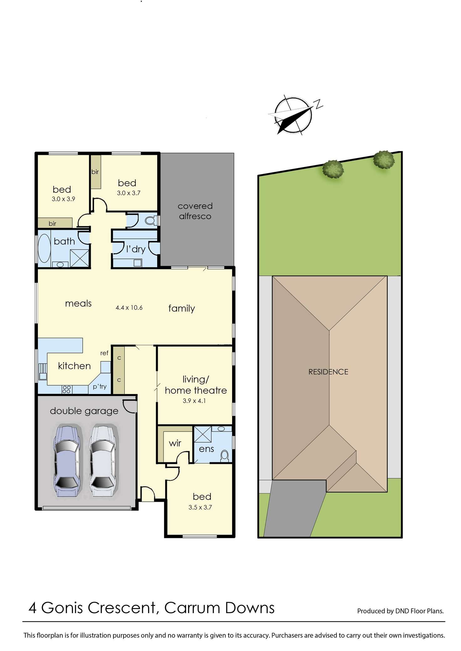 Floorplan of Homely house listing, 4 Gonis Crescent, Carrum Downs VIC 3201