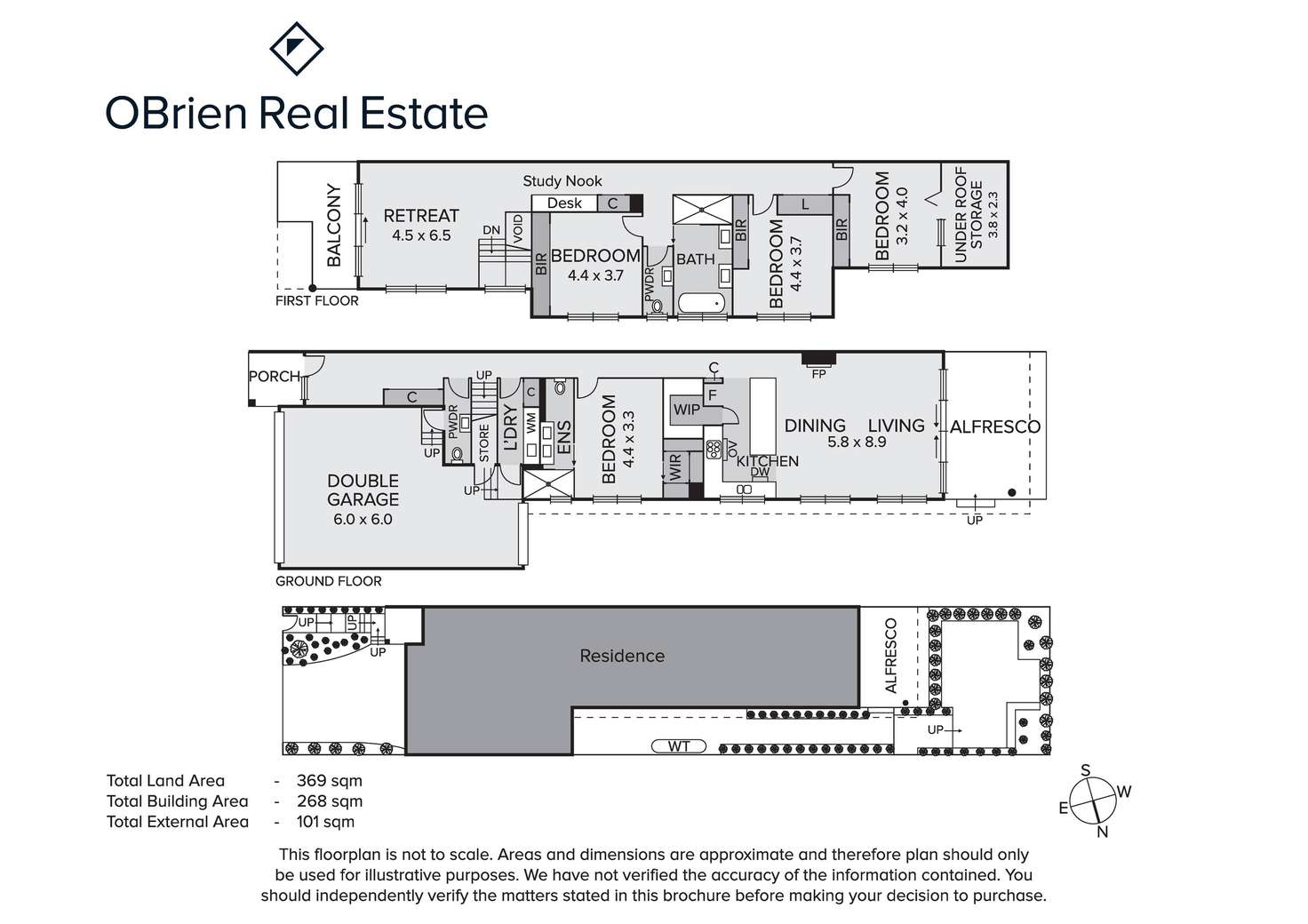 Floorplan of Homely townhouse listing, 41B Bradshaw Street, Mordialloc VIC 3195