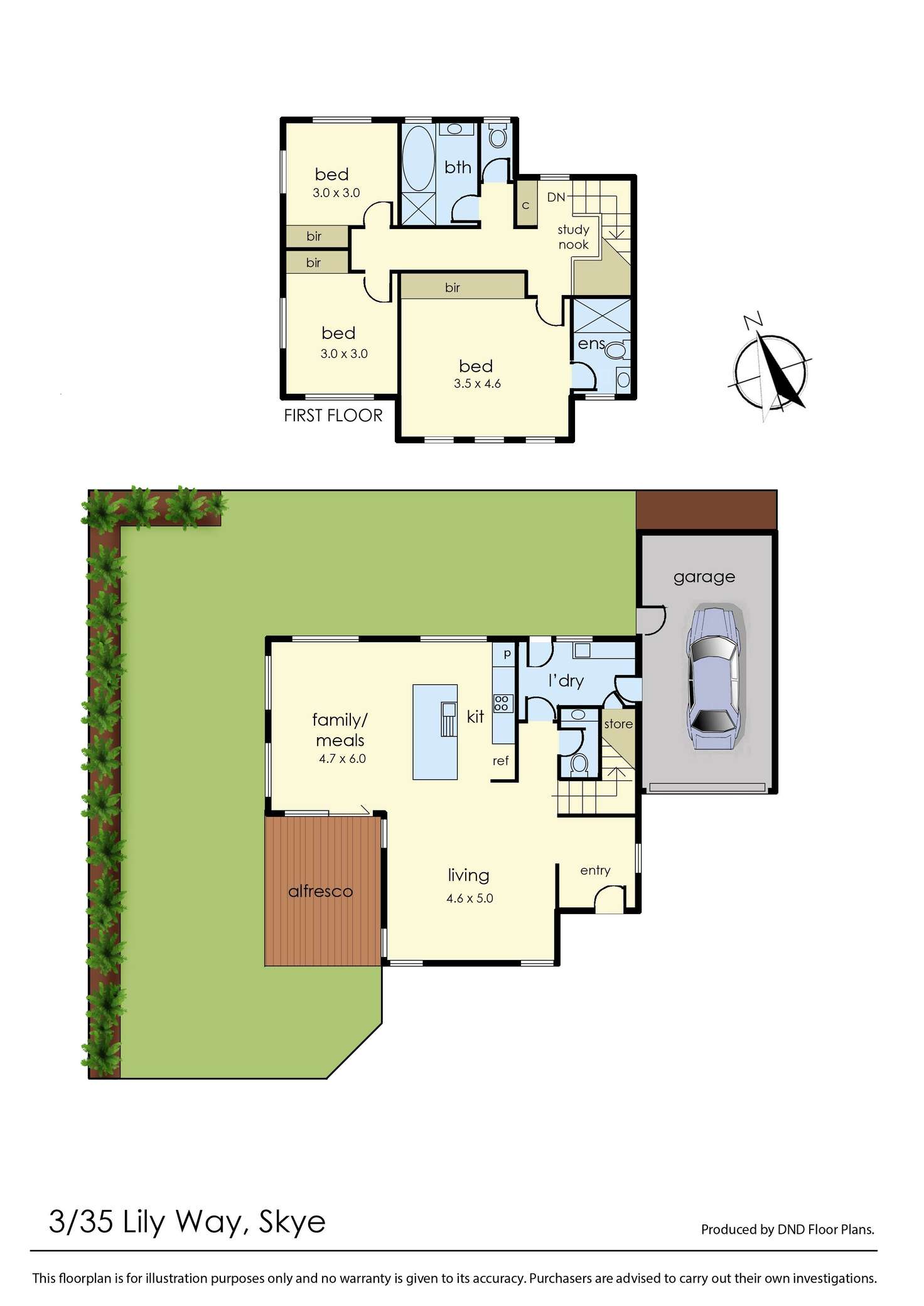 Floorplan of Homely house listing, 3/35 Lily Way, Skye VIC 3977