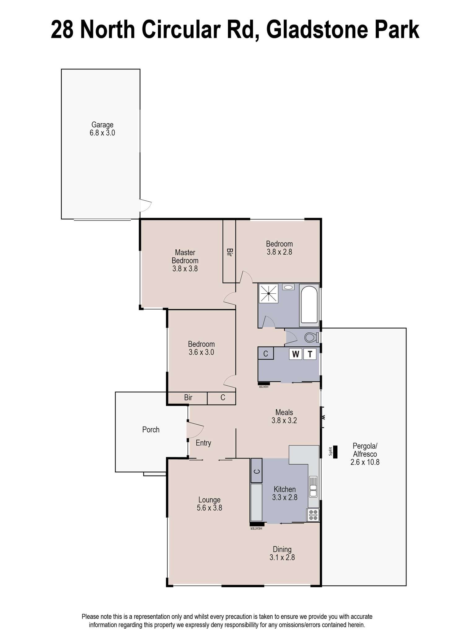 Floorplan of Homely house listing, 28 North Circular Road, Gladstone Park VIC 3043