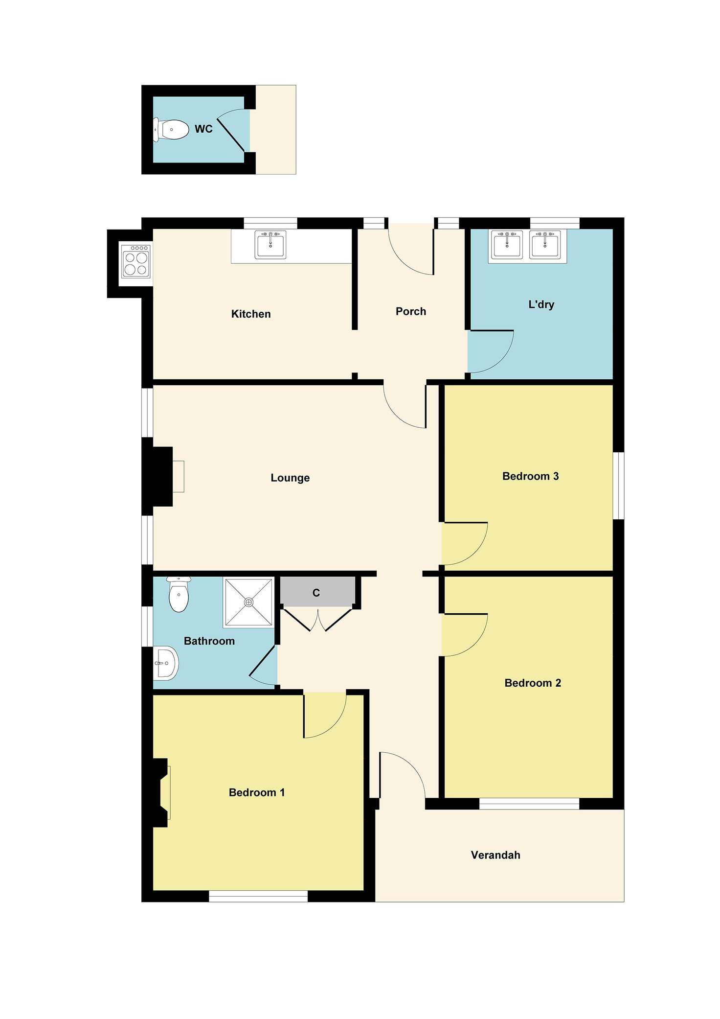 Floorplan of Homely house listing, 270 Gladstone Street, Maryborough VIC 3465