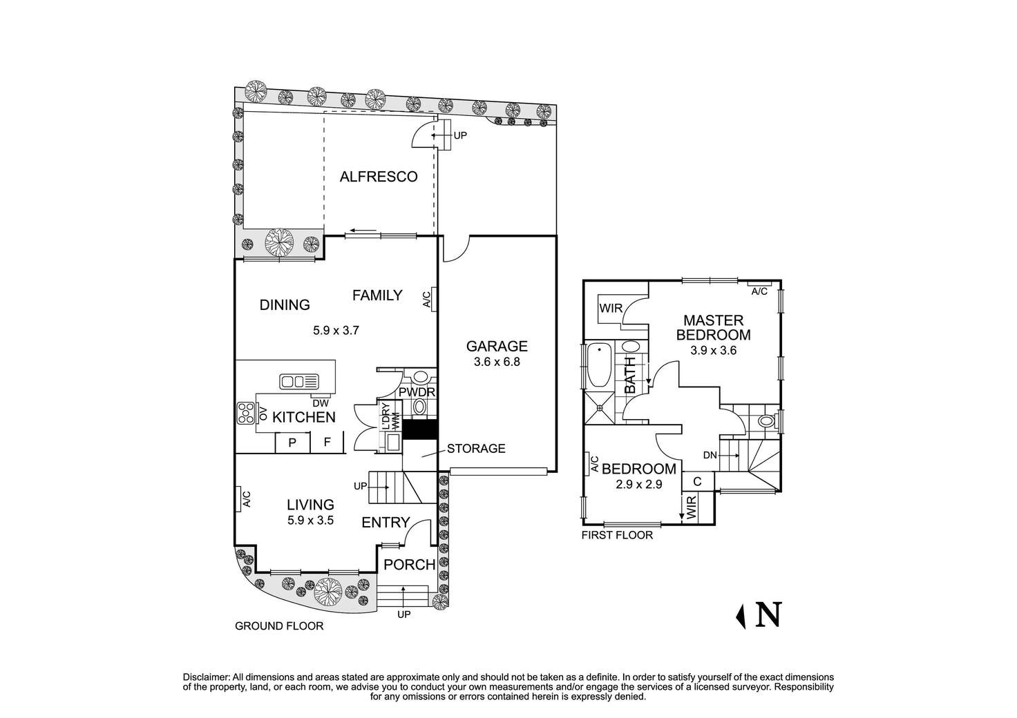 Floorplan of Homely townhouse listing, 2/119 James Street, Templestowe VIC 3106