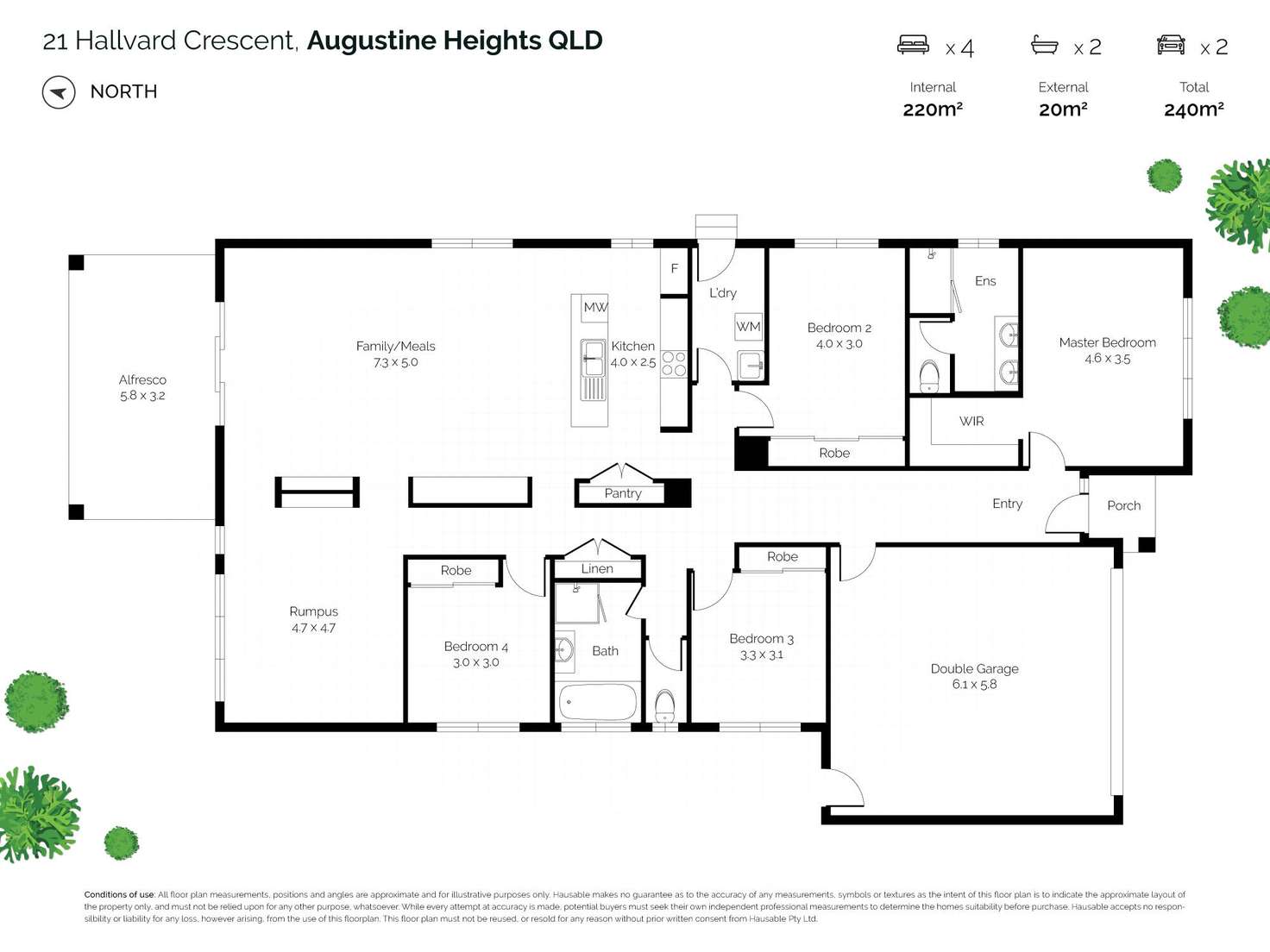 Floorplan of Homely house listing, 21 Hallvard Crescent, Augustine Heights QLD 4300