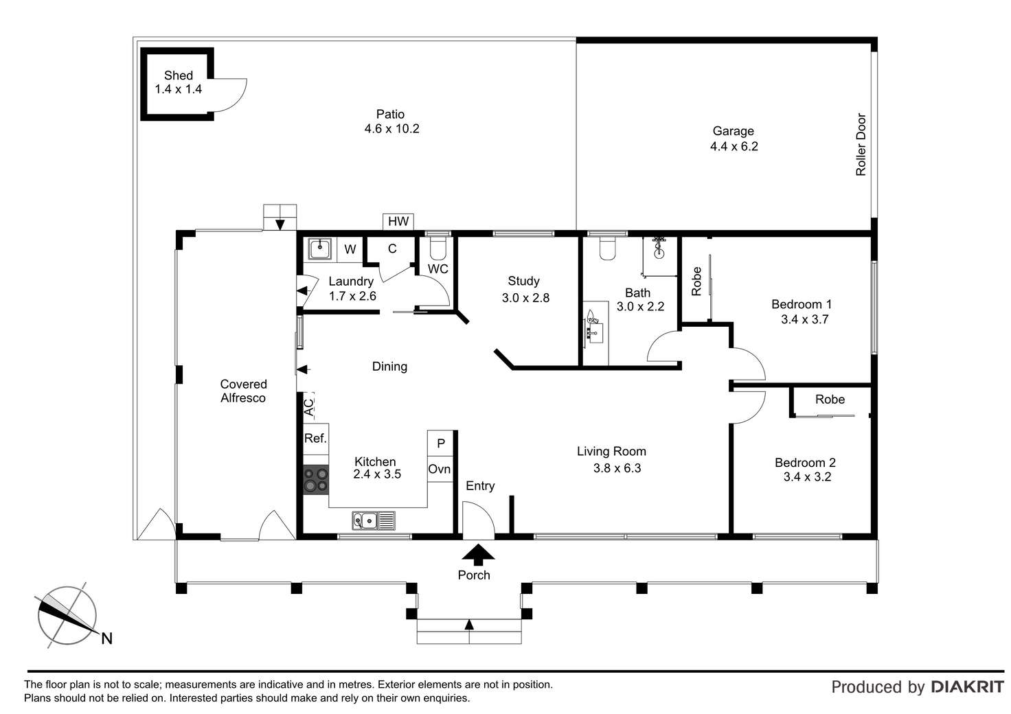 Floorplan of Homely unit listing, 57/240 High Street, Hastings VIC 3915