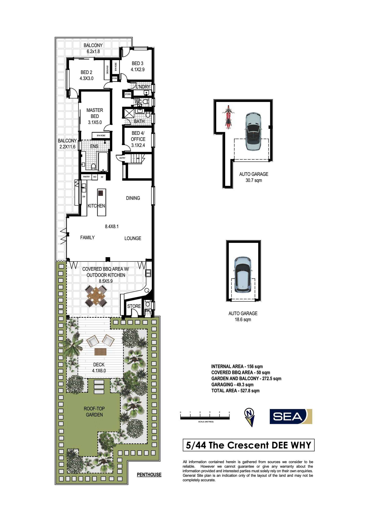 Floorplan of Homely unit listing, 5/44 The Crescent, Dee Why NSW 2099