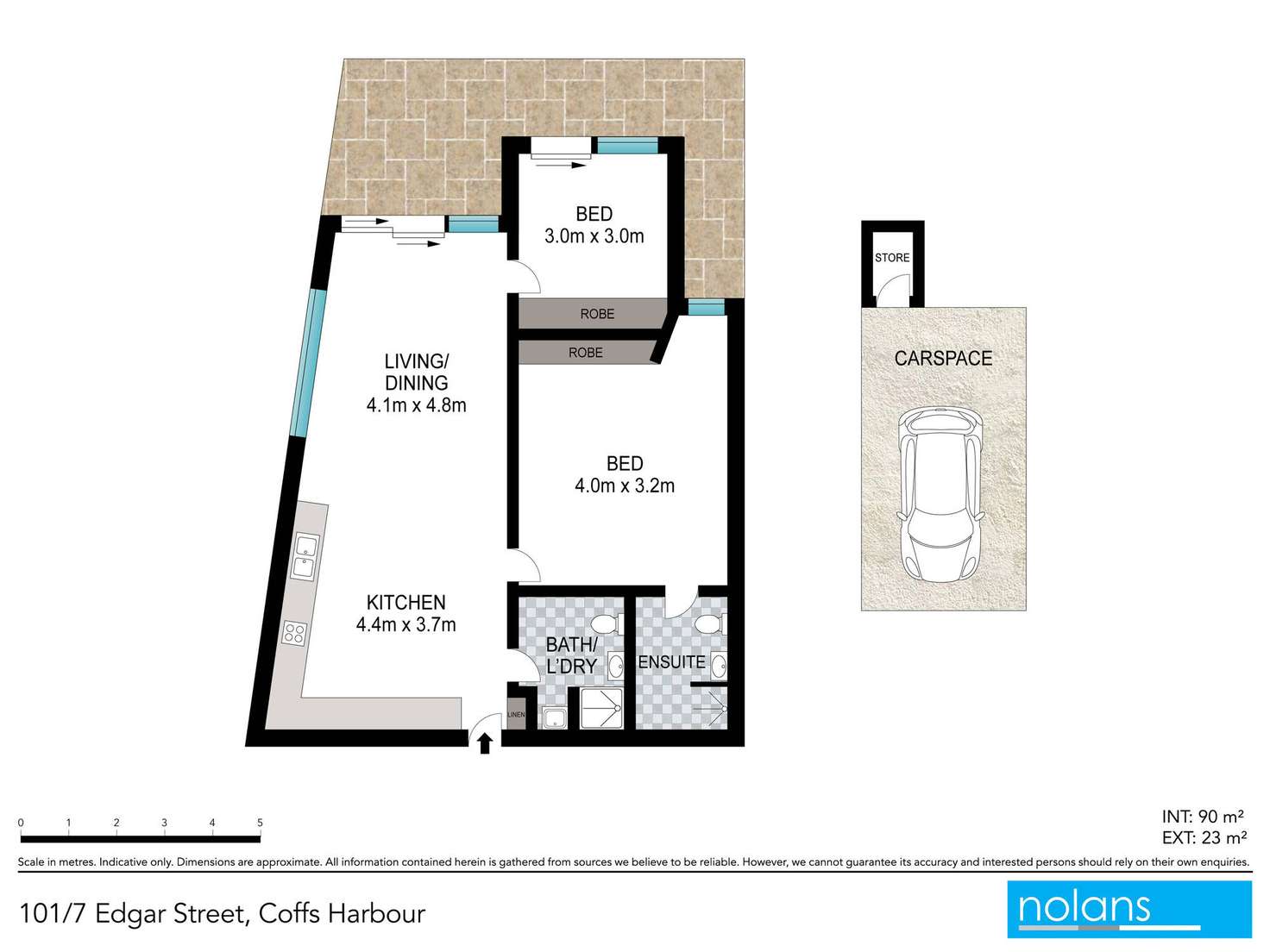 Floorplan of Homely apartment listing, 101/7 Edgar Street, Coffs Harbour NSW 2450