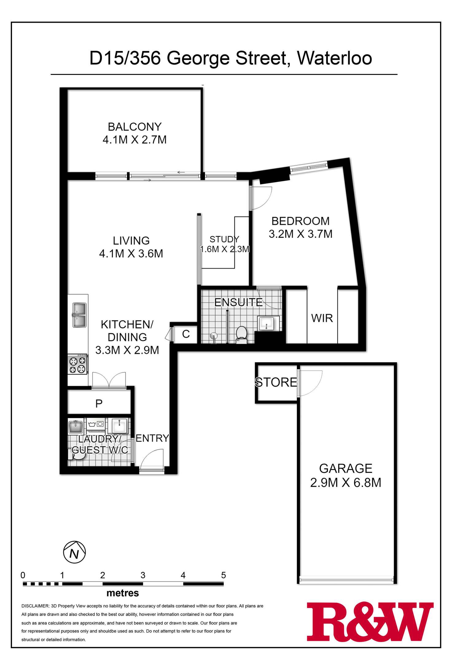 Floorplan of Homely apartment listing, D15/356 George Street, Waterloo NSW 2017