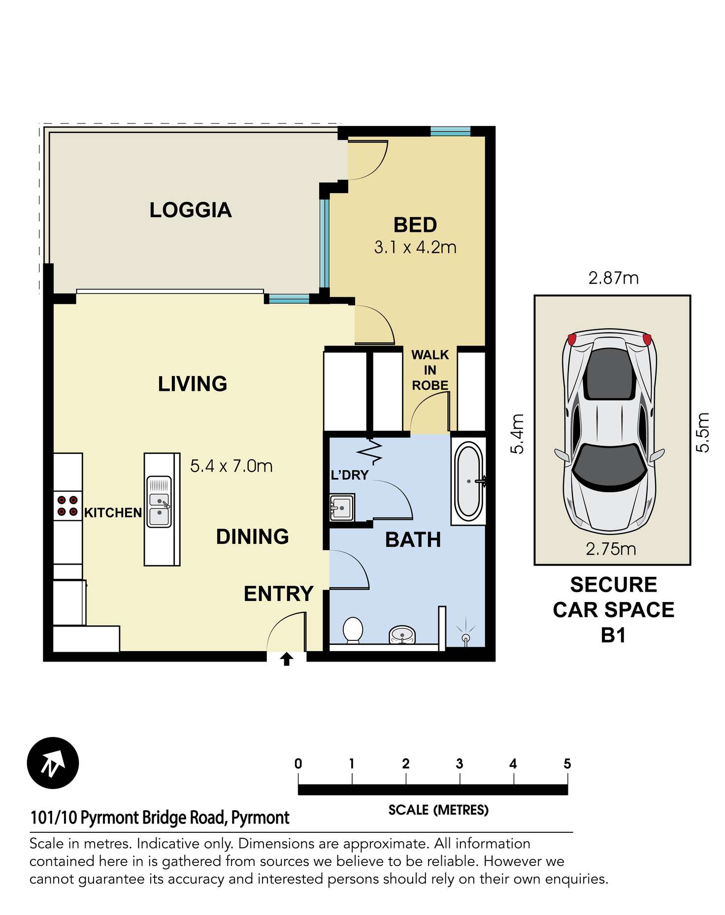 Floorplan of Homely apartment listing, 101/10 Pyrmont Bridge Road, Camperdown NSW 2050