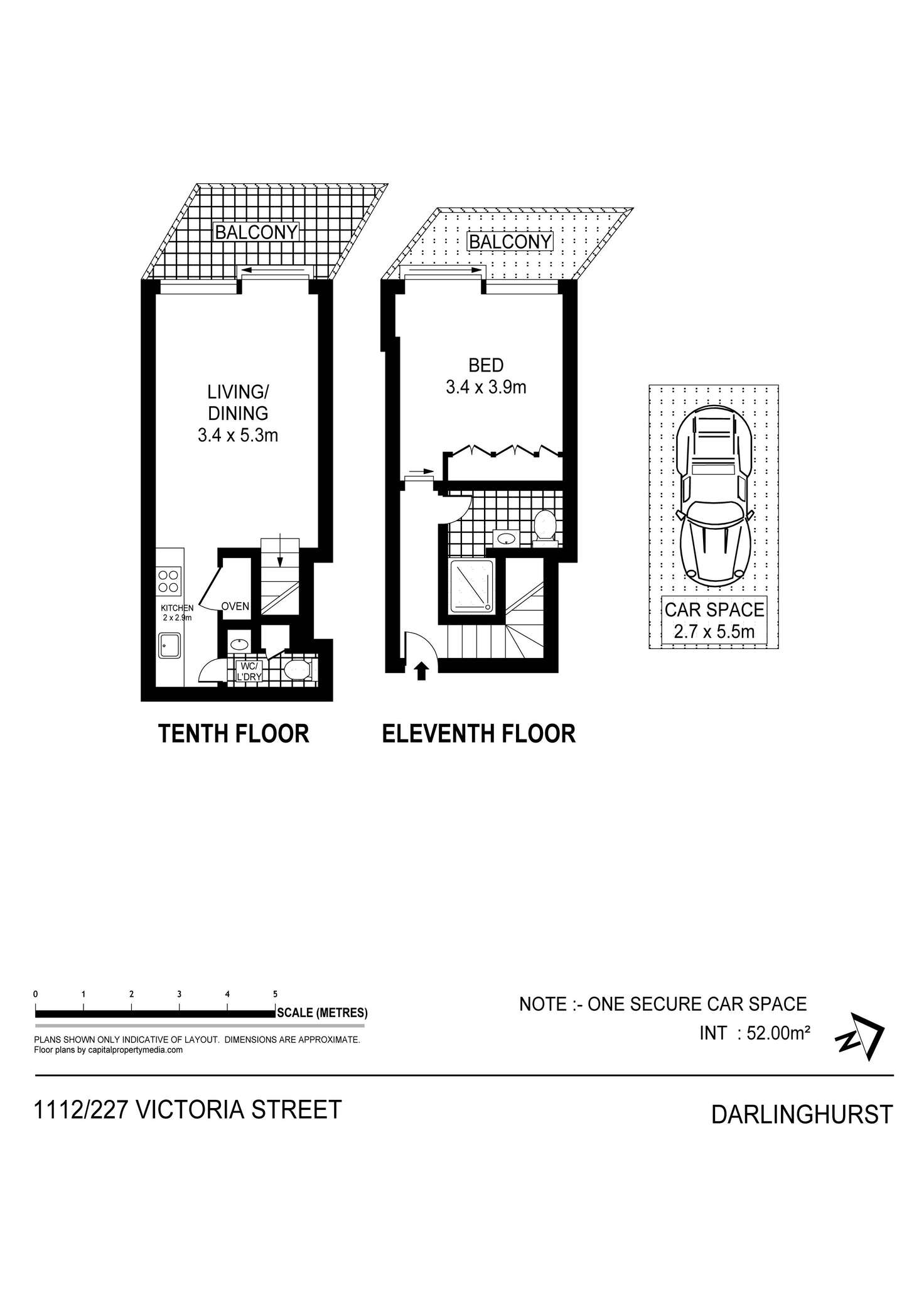 Floorplan of Homely apartment listing, 227 Victoria Street, Darlinghurst NSW 2010