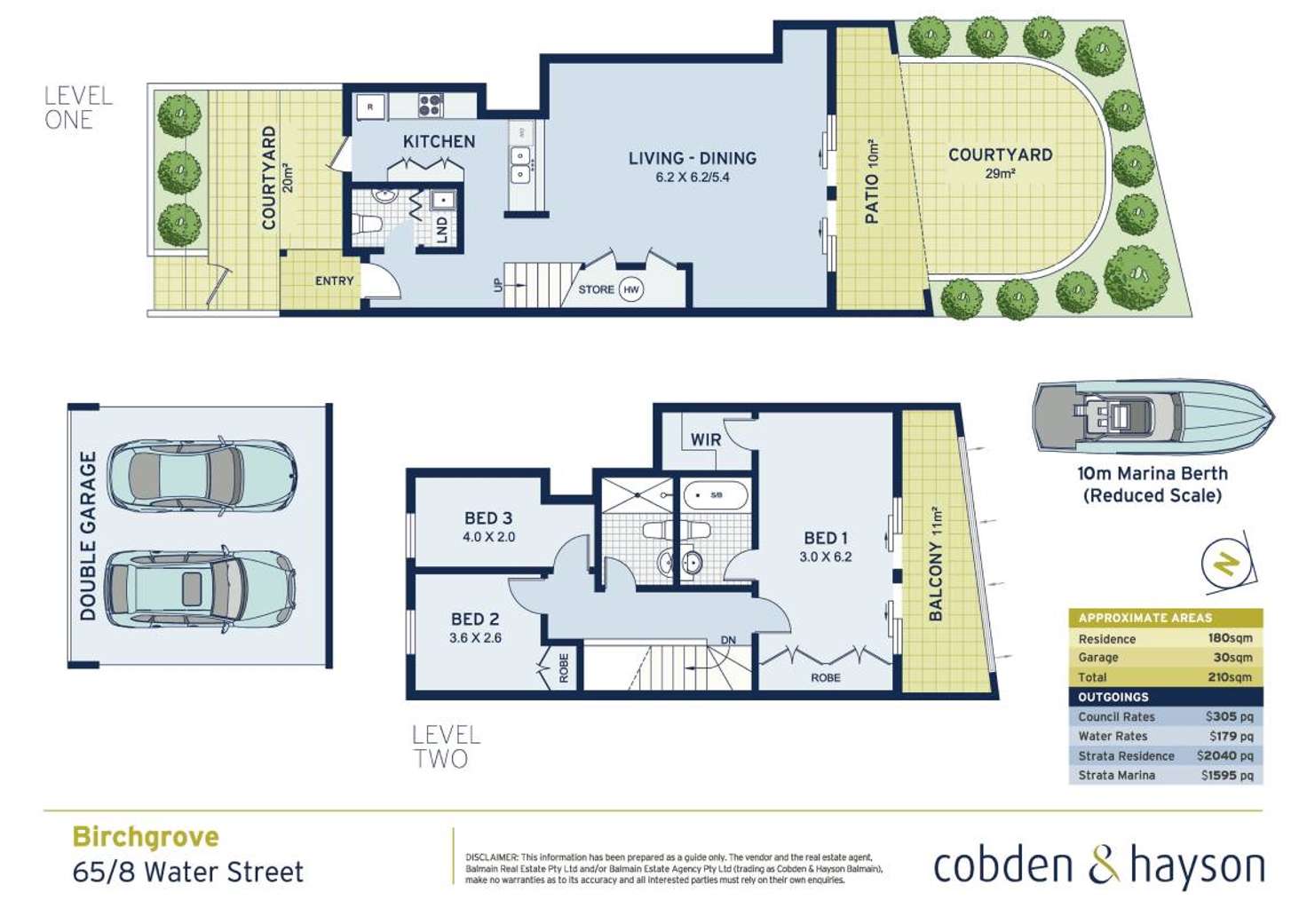 Floorplan of Homely townhouse listing, 65/8 Water Street, Birchgrove NSW 2041