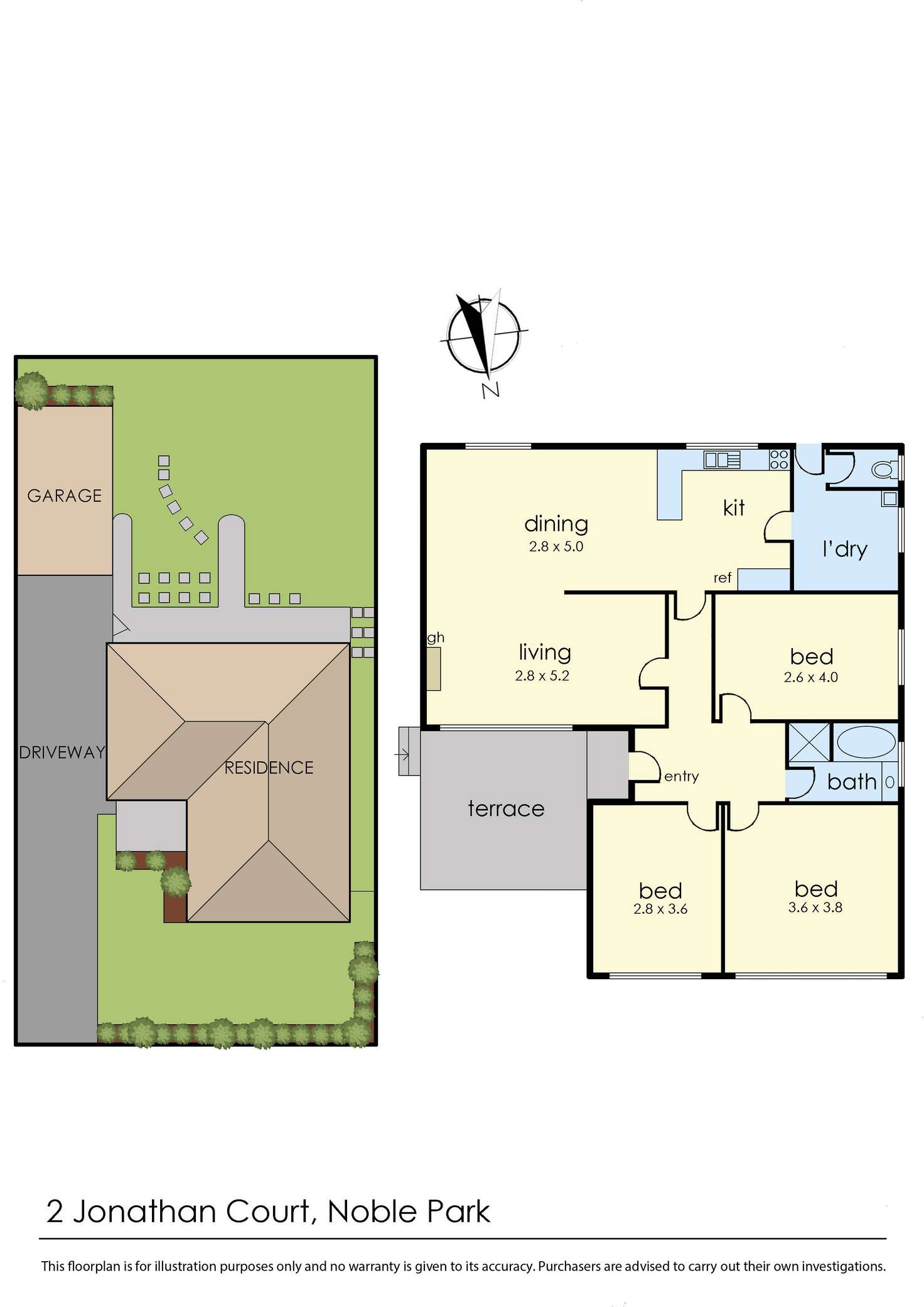 Floorplan of Homely house listing, 2 Jonathan Court, Noble Park VIC 3174