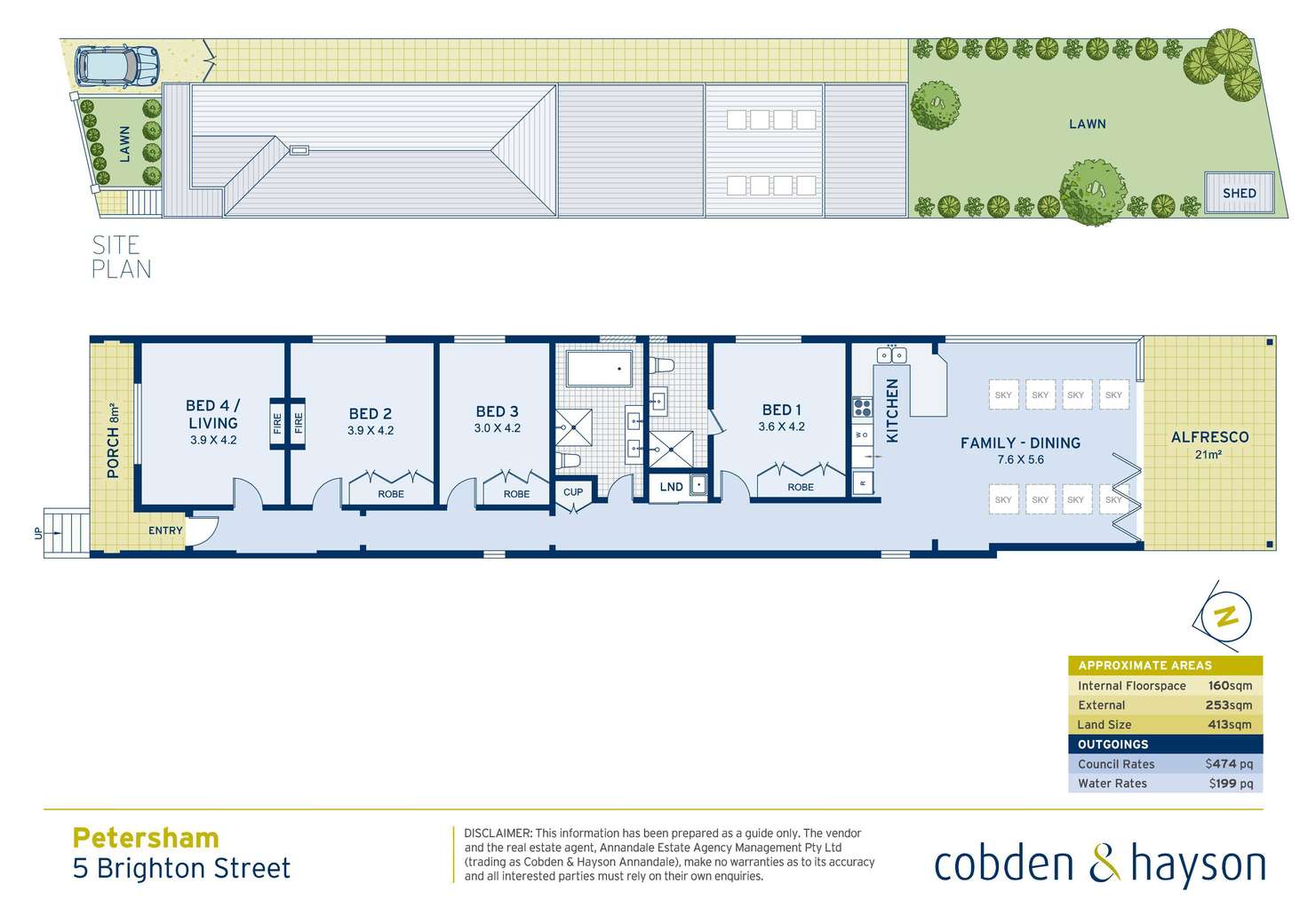 Floorplan of Homely house listing, 5 Brighton Street, Petersham NSW 2049